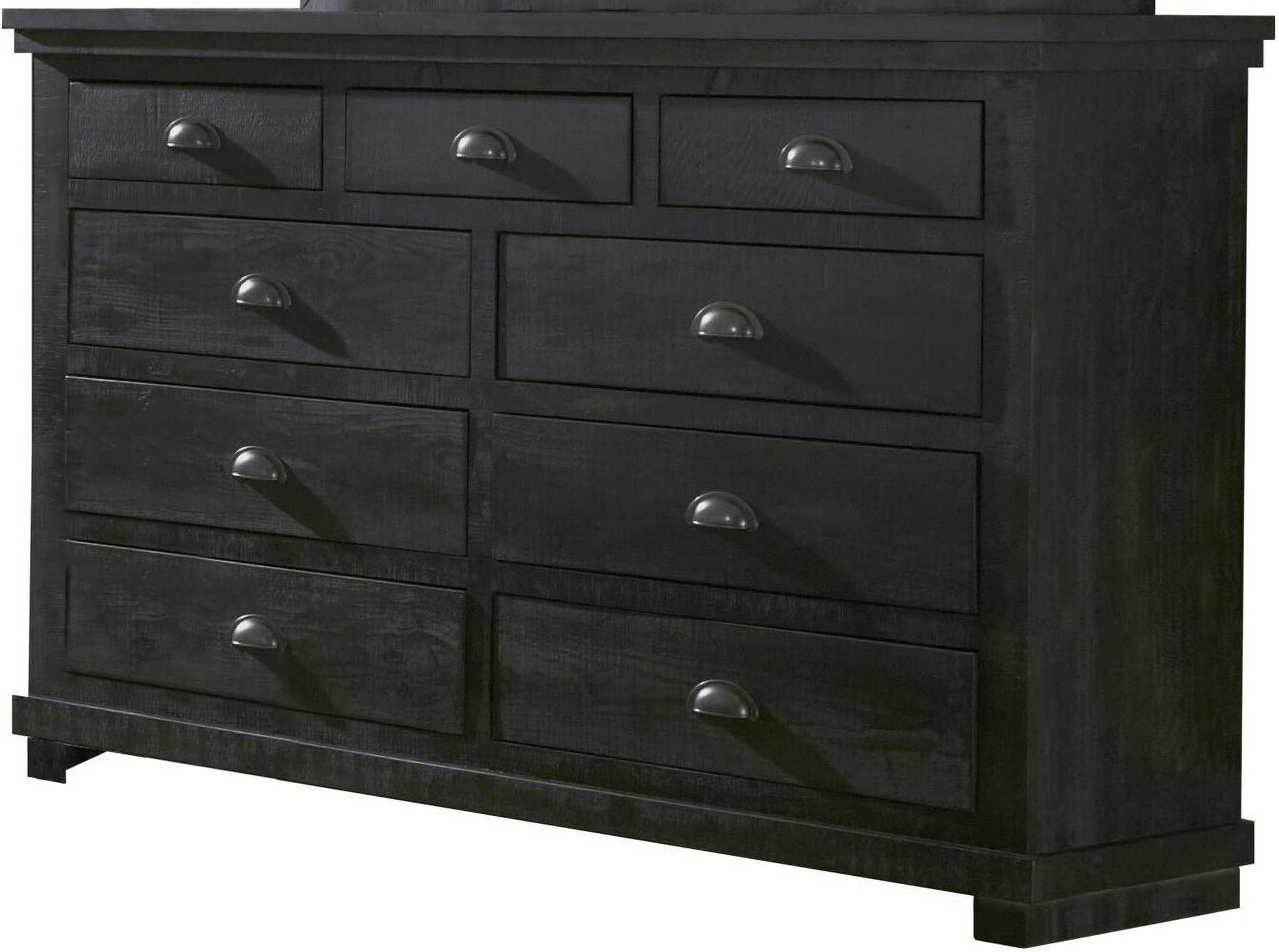 Willow Distressed Black Slat Bedroom Set - 1StopBedrooms.