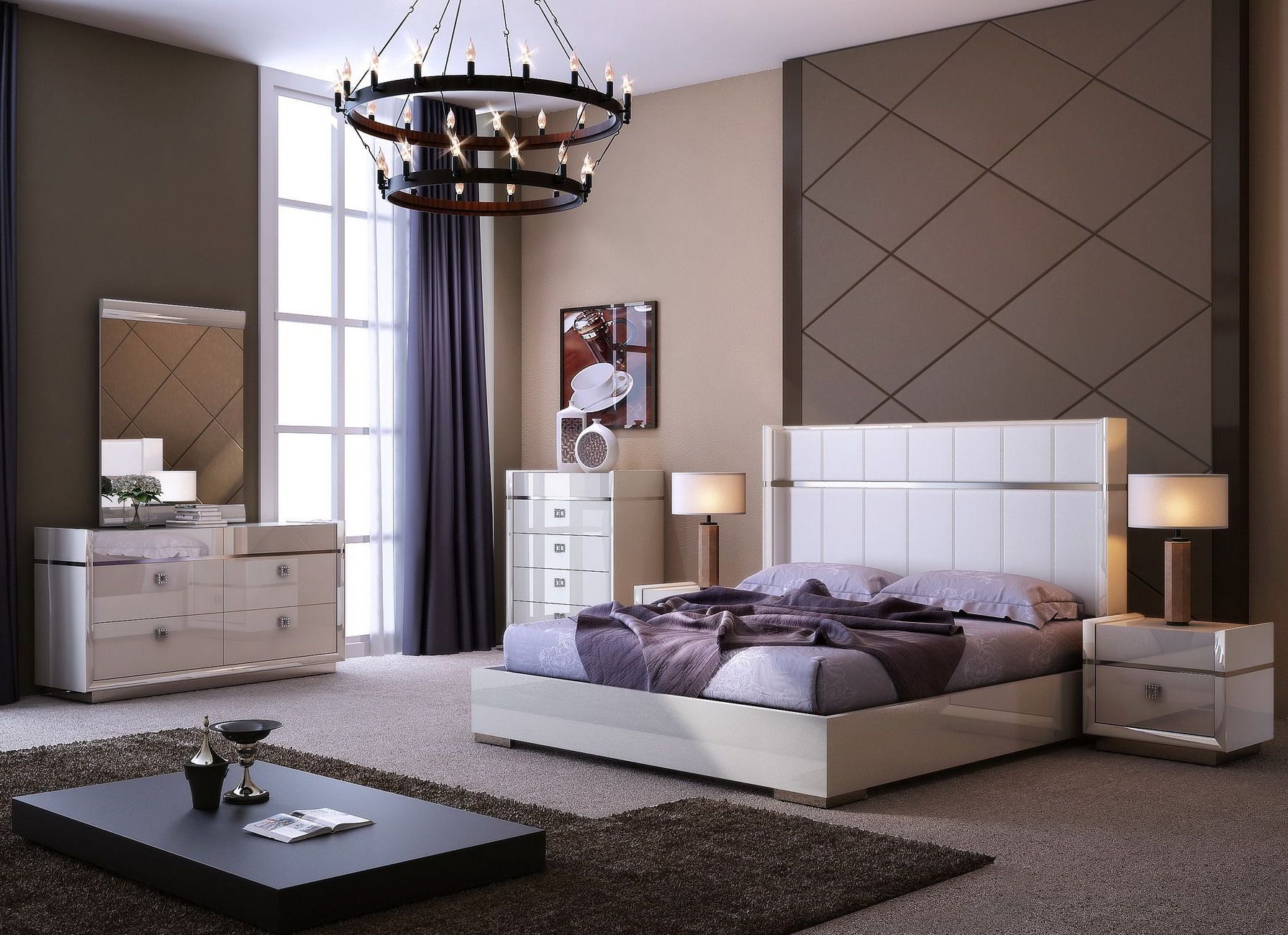 glass and chrome bedroom furniture