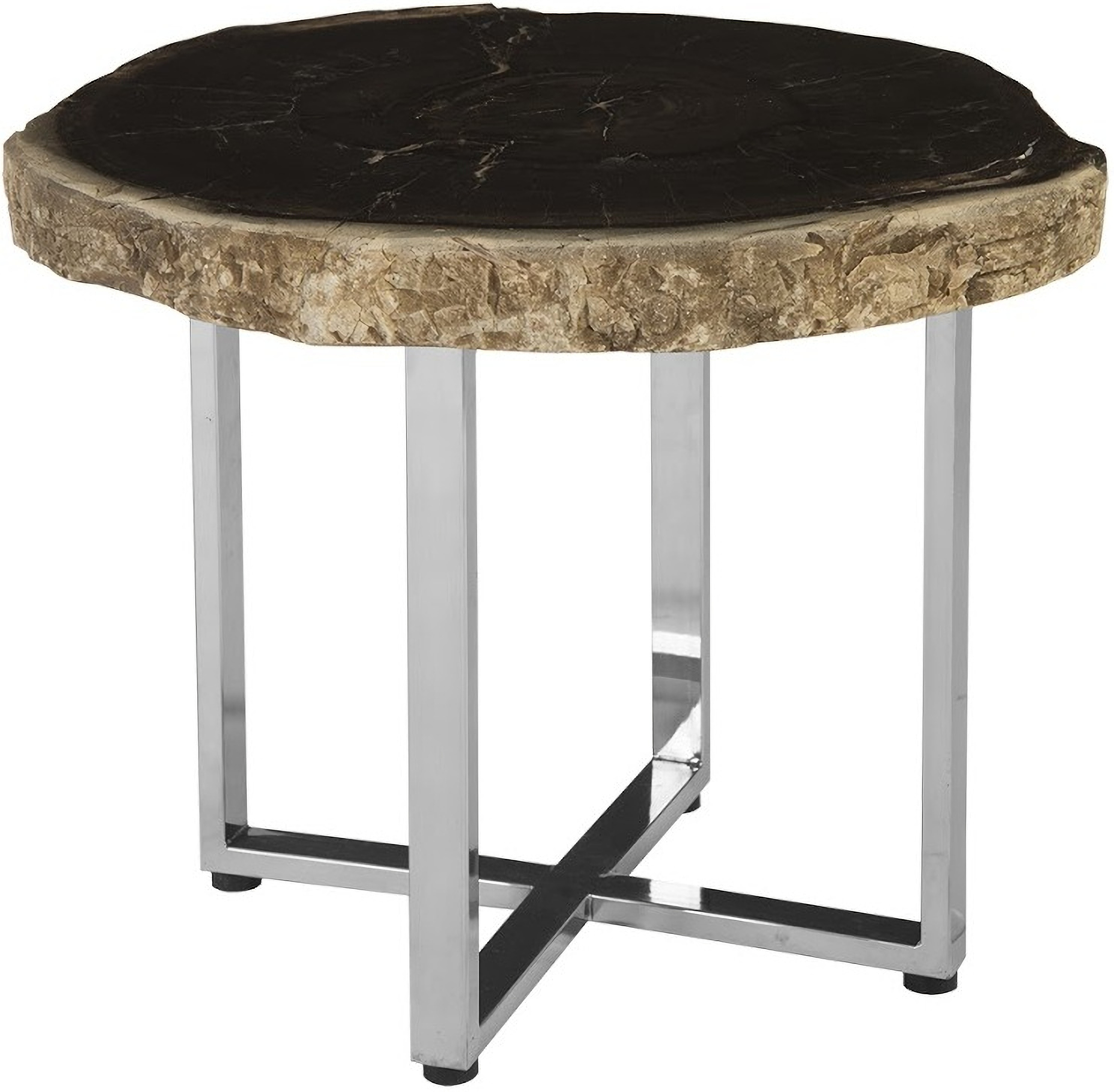 Petrified Wood Coffee Table / Litton Lane Petrified Wood 3 Tier Coffee Table With Gold Metal Base 36 In X 18 In 91963 The Home Depot / Petrified wood agate round edge side/coffee table.