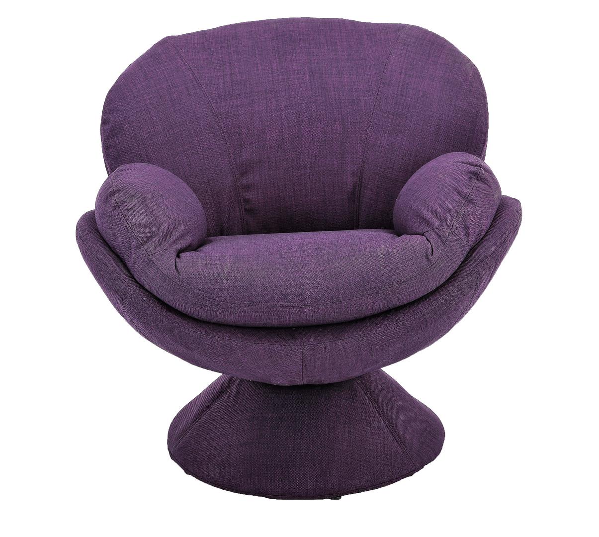 port leisure accent chair in purple fabric