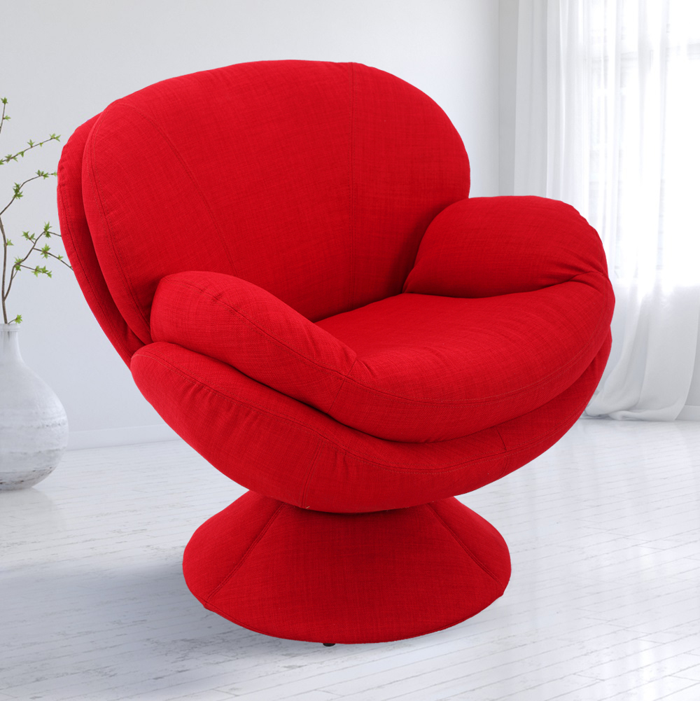 Port Leisure Accent Chair In Red Fabric 1stopbedrooms