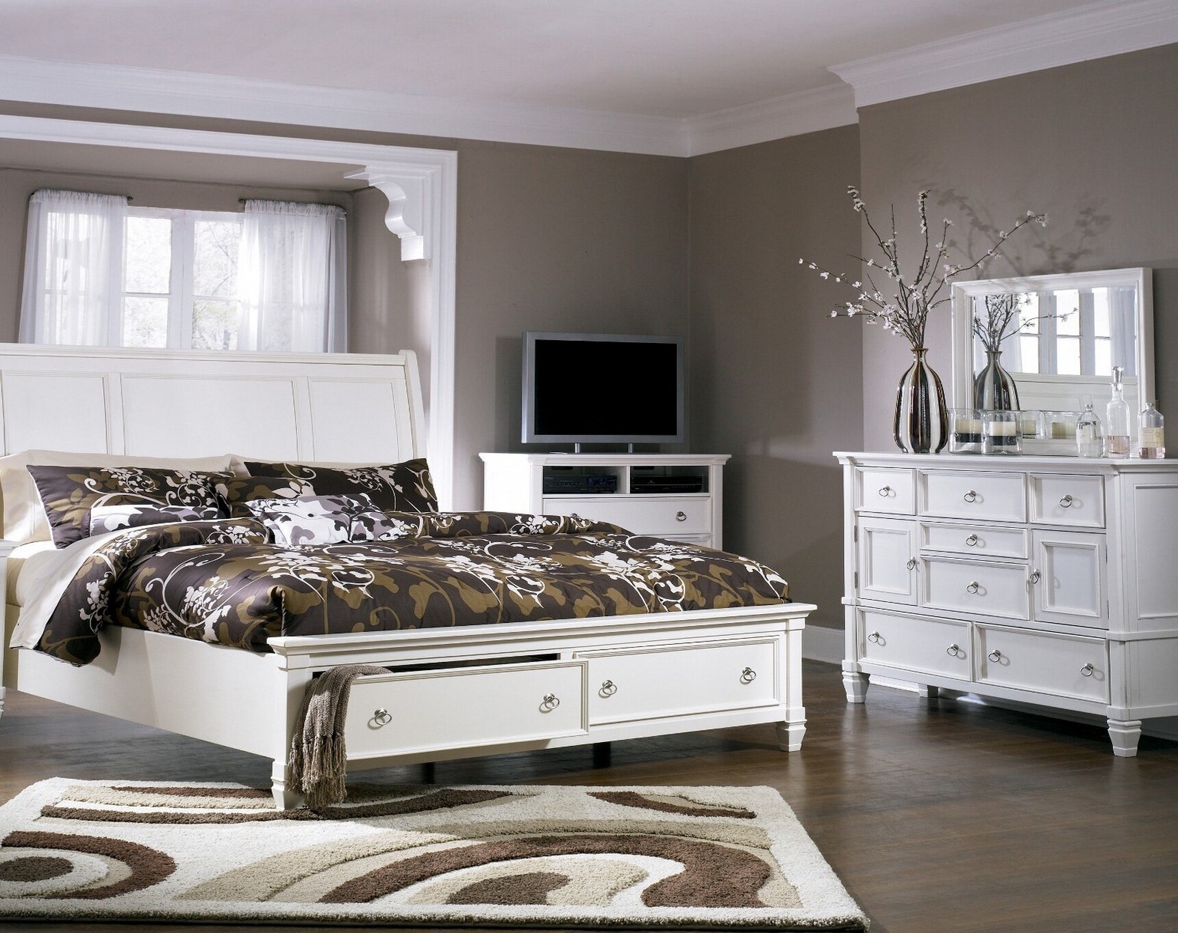 Pice Storage Sleigh Bedroom Set 1stopbedrooms Pice Storage Sleigh Bedroom Set, Ashley Key Town King Panel Bed