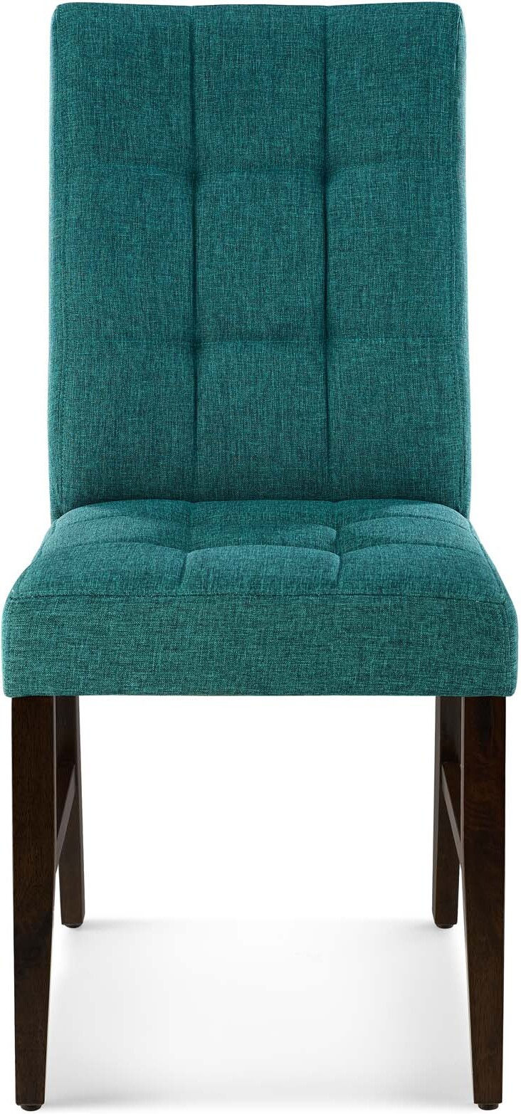 Promulgate Teal Biscuit Tufted Upholstered Fabric Dining ...