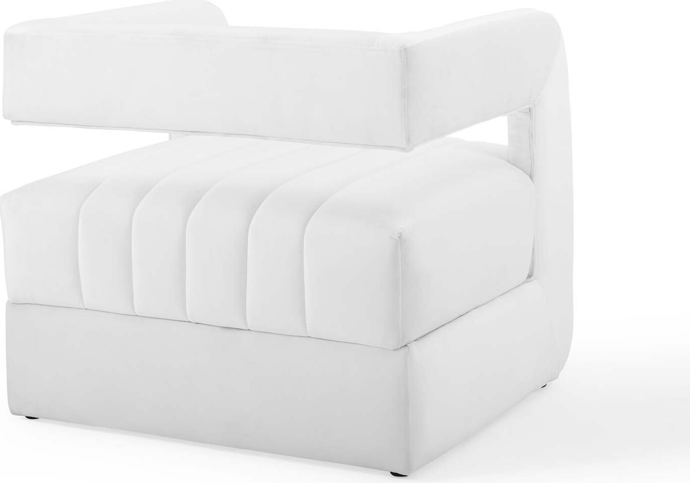 Range White Tufted Performance Velvet Accent Arm Chair Set ...