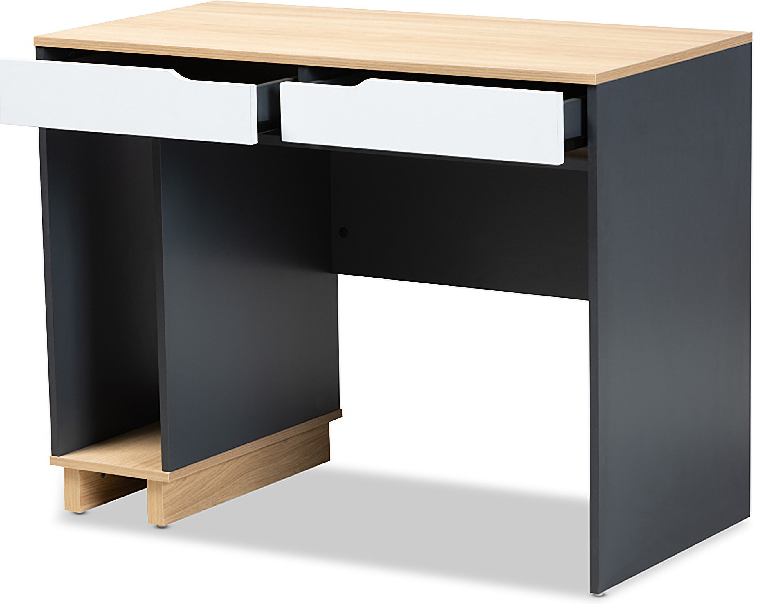 Reed Mid Century Modern 2 Drawer Multicolor Wood Computer Desk 1stopbedrooms