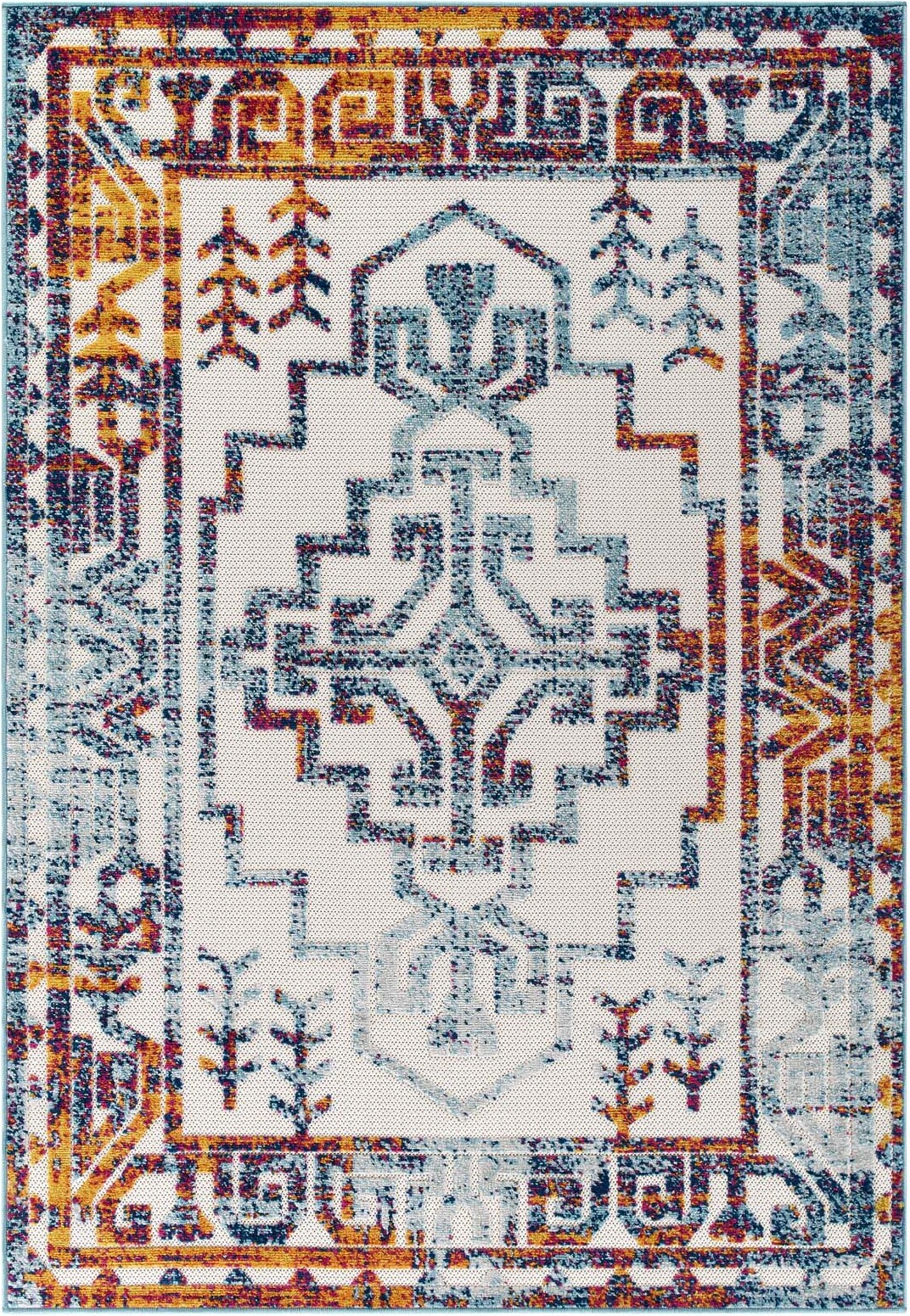 Reflect Multicolor Nyssa Distressed Geometric Southwestern Aztec 8x10 Indoor Outdoor Area Rug R 1181a 810 1stopbedrooms