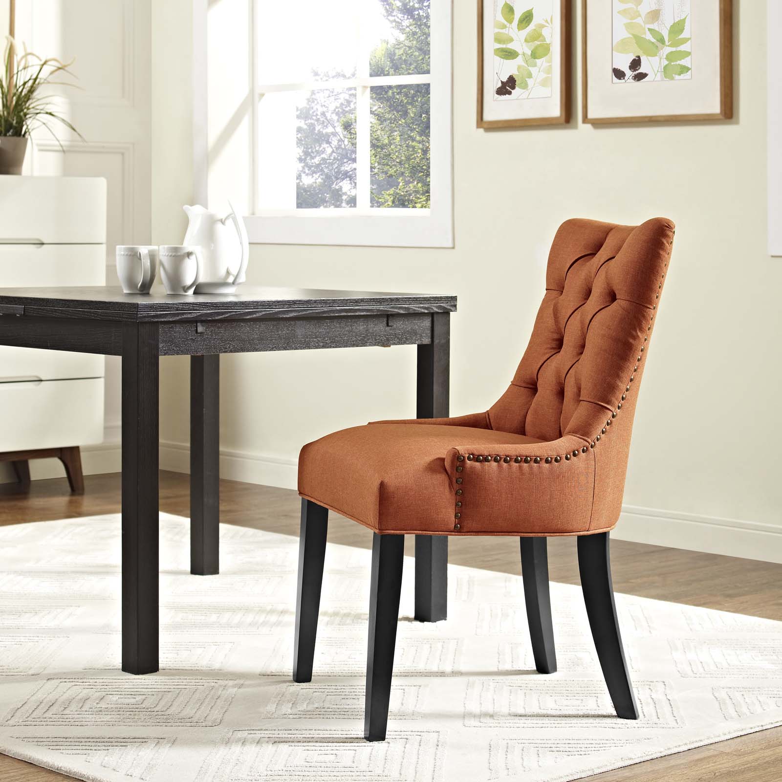 Regent Orange Tufted Fabric Dining Side Chair EEI-2223-ORA ... (1600 x 1600 Pixel)