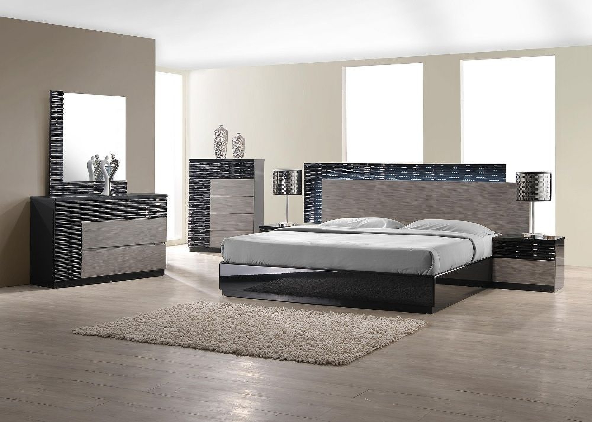 And Grey Lacquer Platform Bedroom Set, Riley Distressed Grey 3 Drawer Queen Size Platform Storage Bed