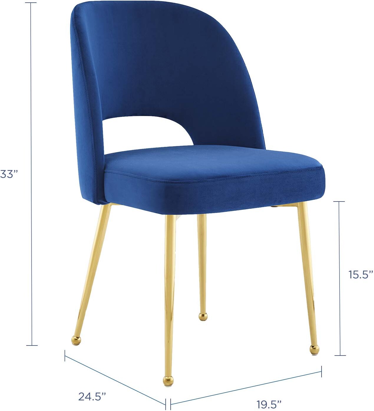Rouse Navy Dining Room Side Chair Eei 3836 Nav 1stopbedrooms