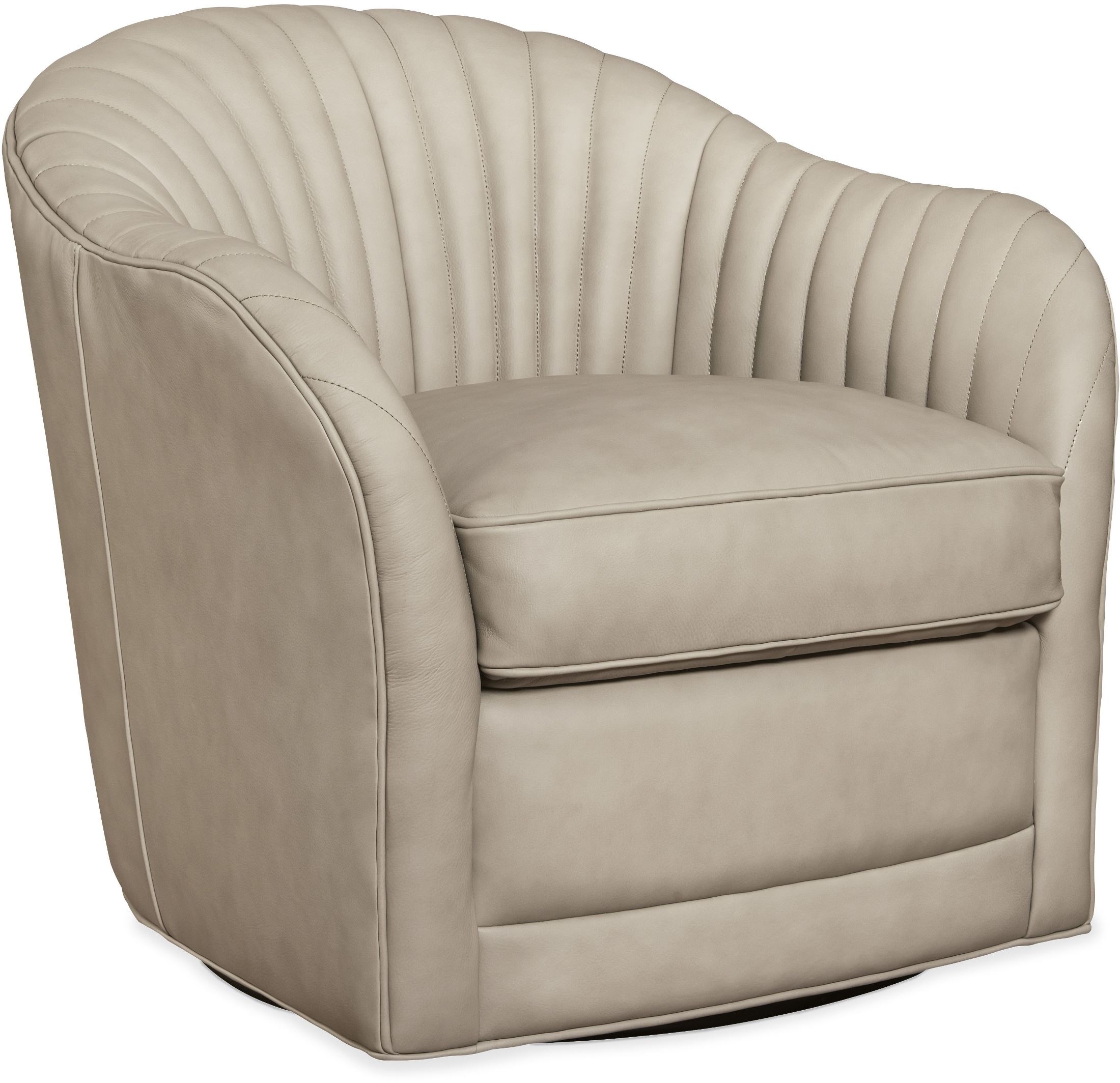 Nereid Beige Leather Swivel Chair - 1StopBedrooms.