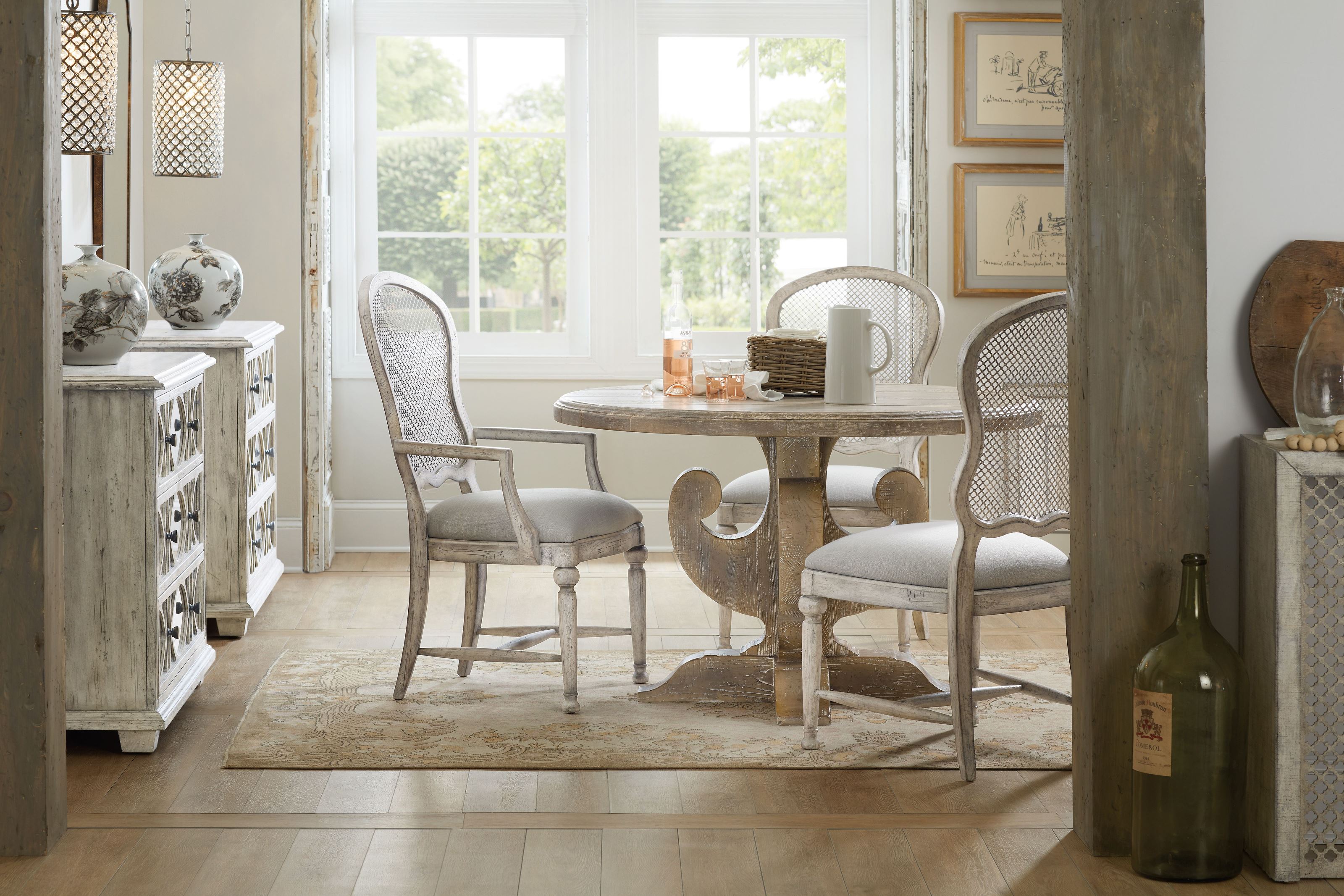 Boheme Light Wood Ascension 48" Wood Round Dining Room Set ...