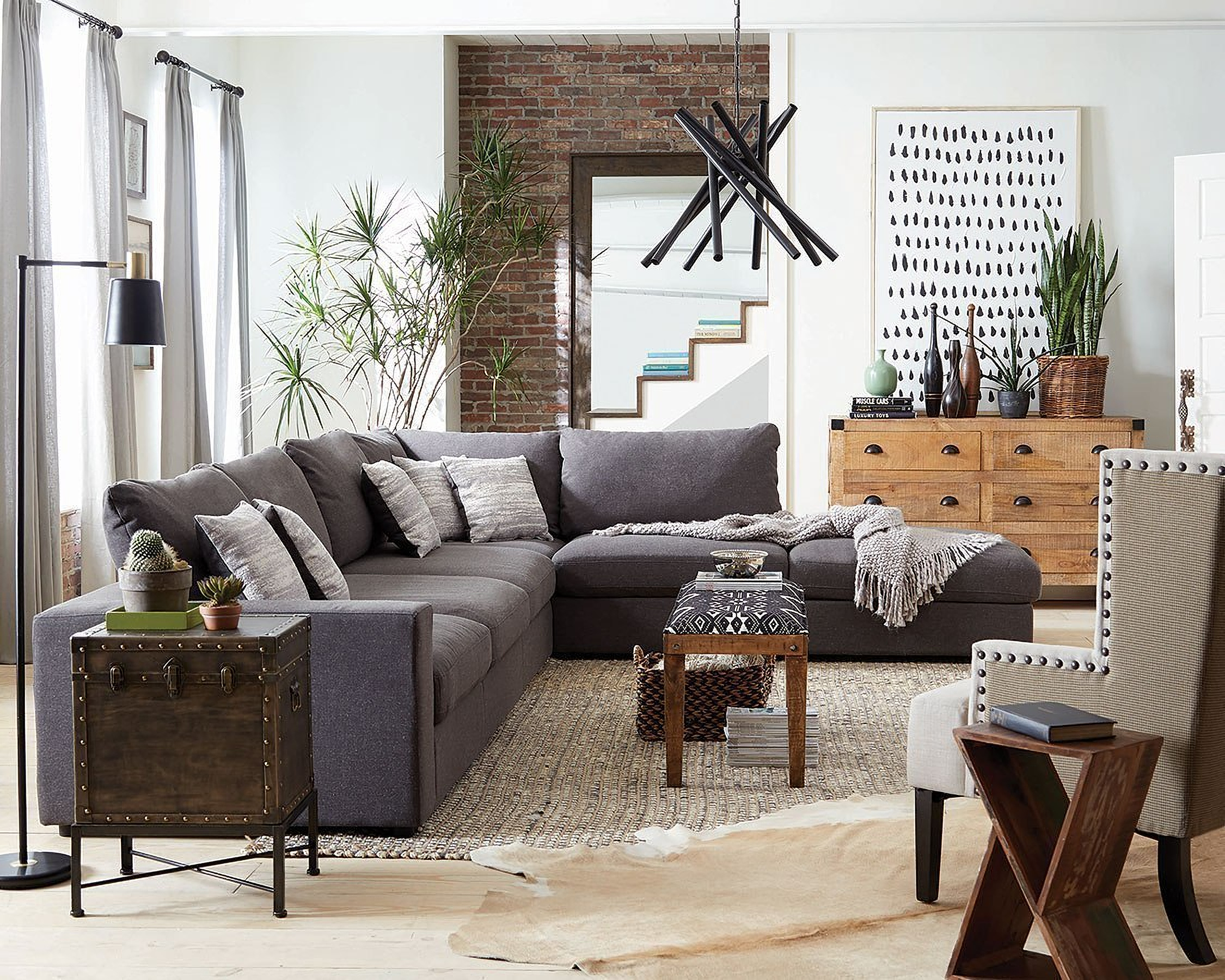 Serene Modular Sectional Set Charcoal 1stopbedrooms