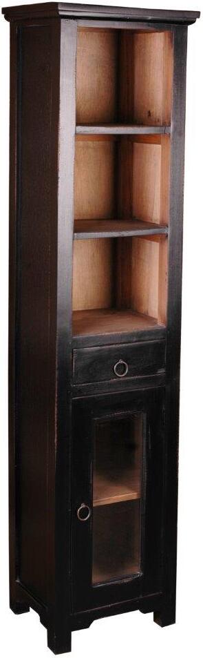 Shabby Chic Cottage Antique Black Tall Narrow