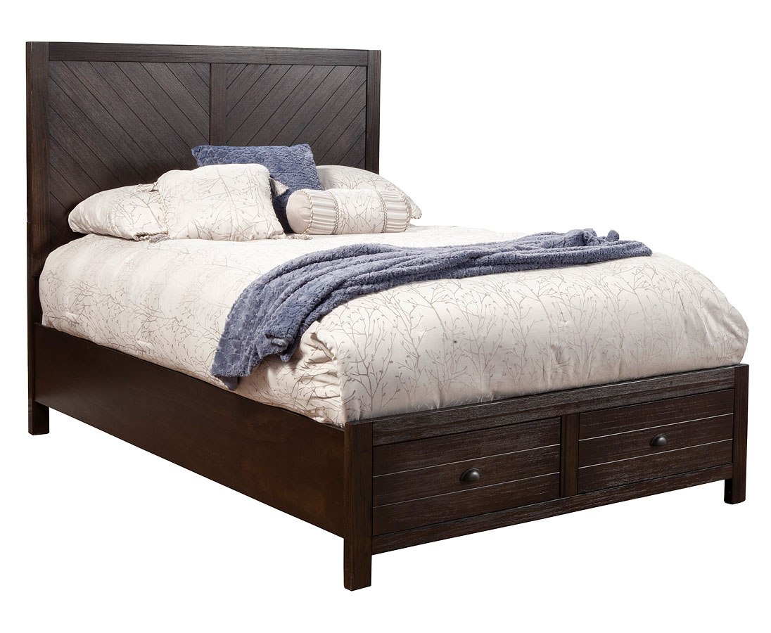Shutter Charcoal Platform Storage Bedroom Set - 1StopBedrooms.