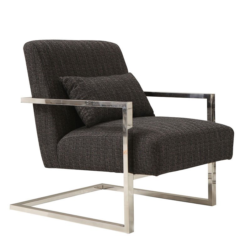 Skyline Charcoal Fabric Accent Chair - 1StopBedrooms.
