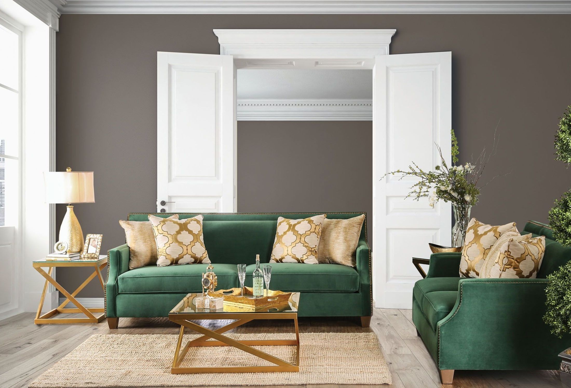 Verdante Emerald Green Living Room Set  1StopBedrooms 
