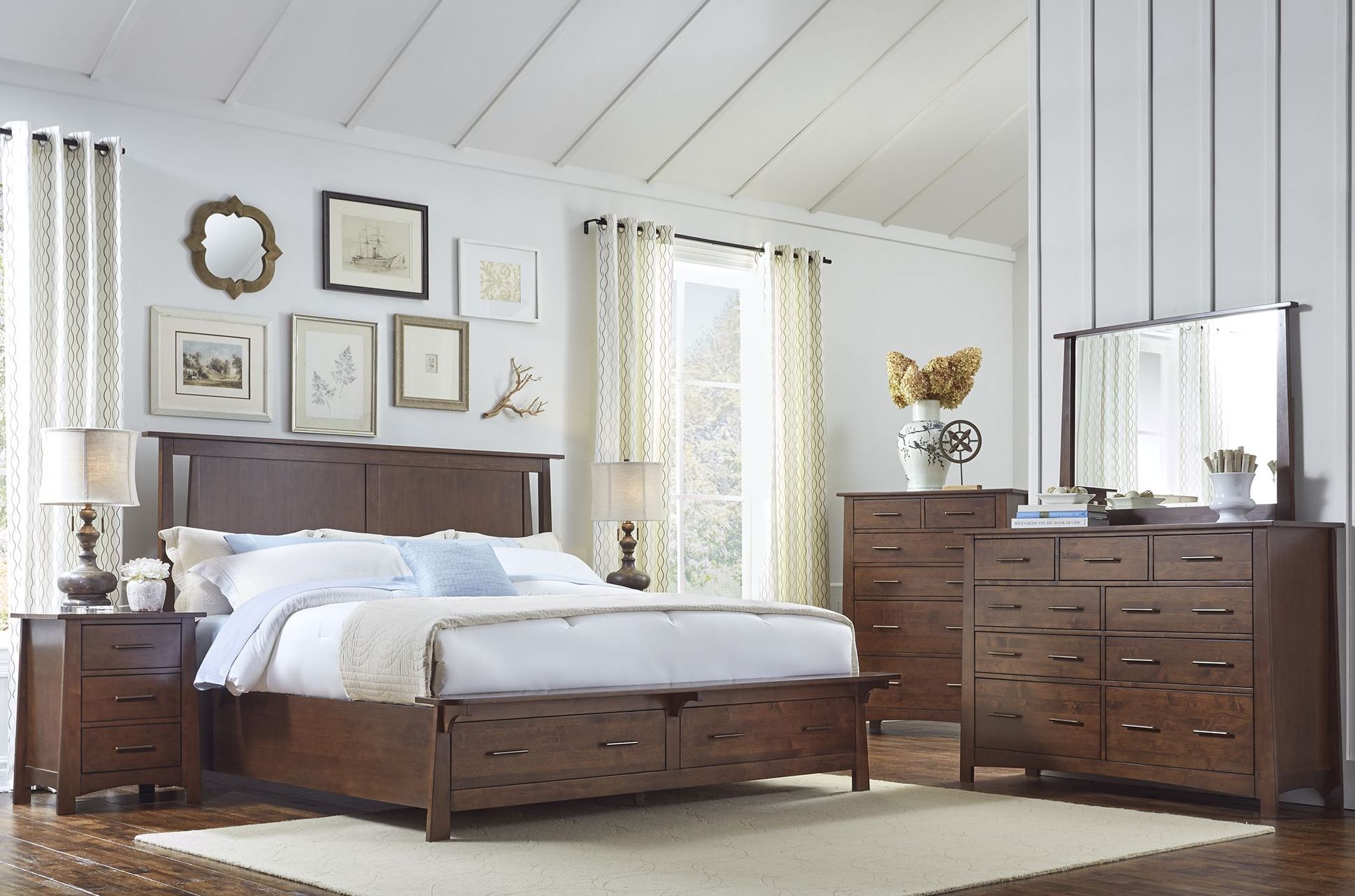 Sodo Dark Sumatra Storage Platform Bedroom Set 1stopbedrooms