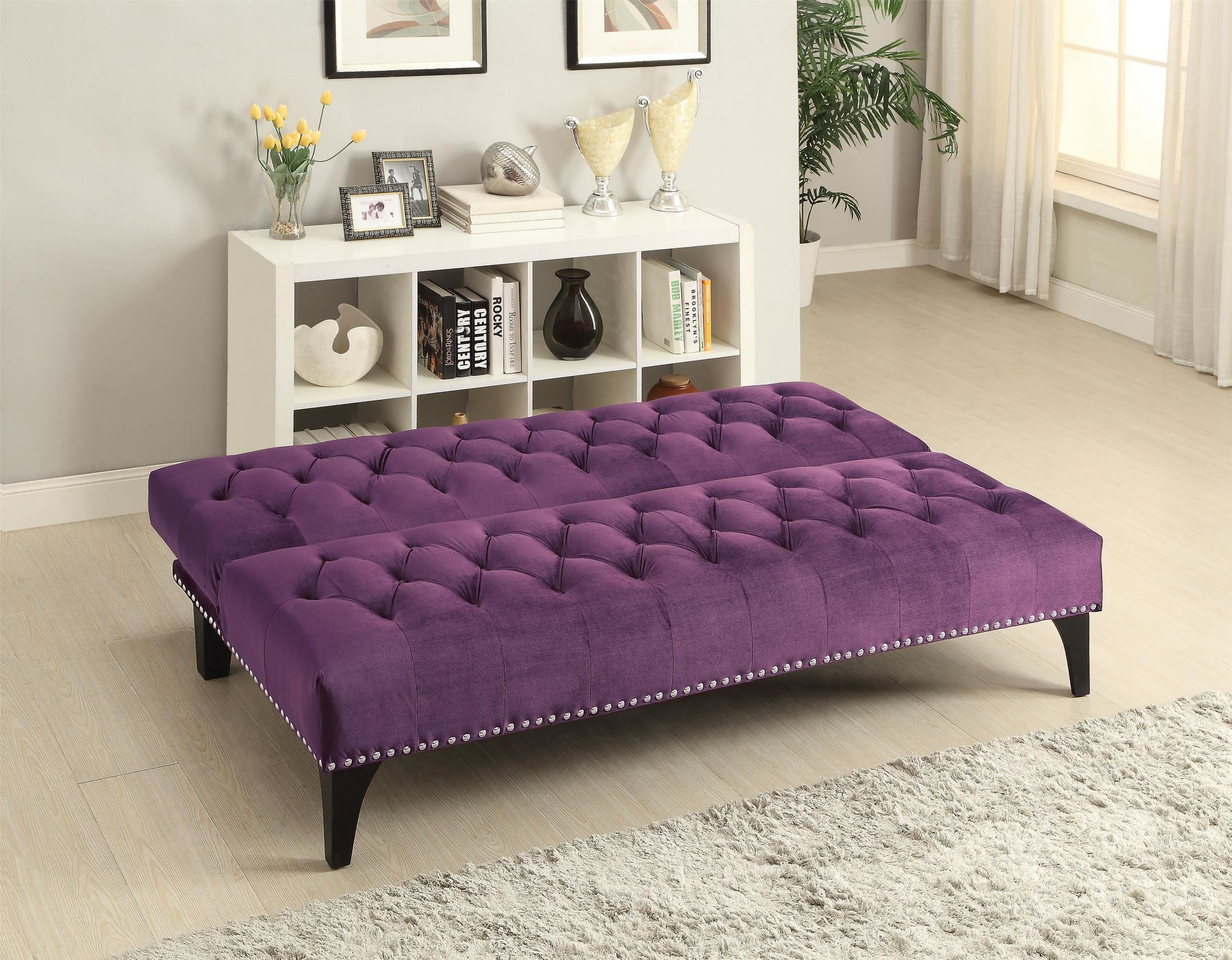deep purple sofa bed