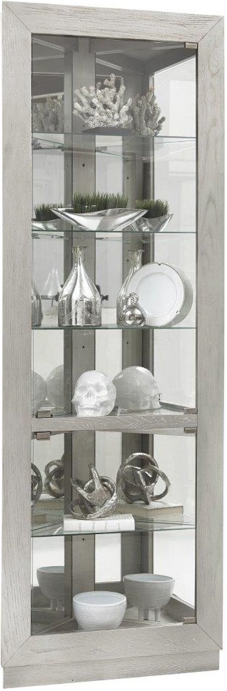 Soft Grey Asymmetrical Door Corner Curio Cabinet 1stopbedrooms Soft Grey Asymmetrical Door Corner, Curio Cabinet Corner White