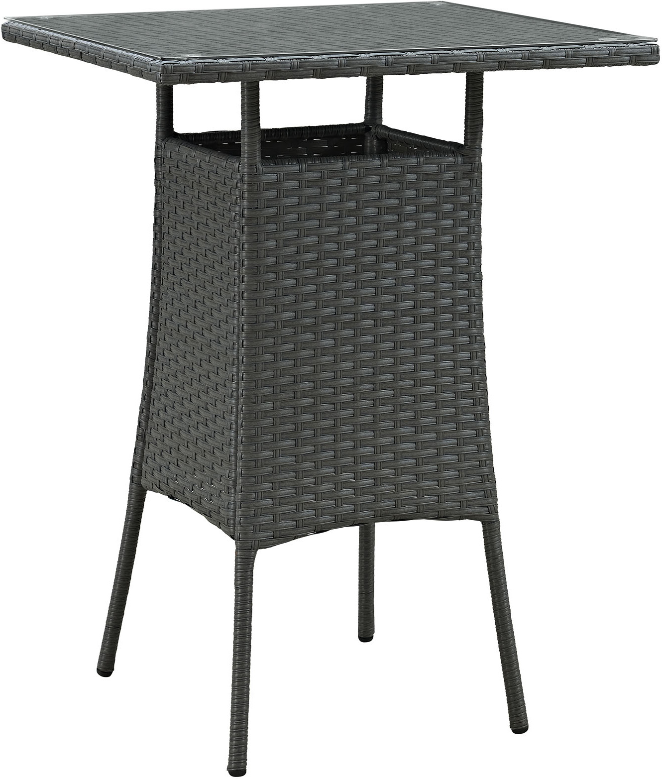Sojourn Chocolate Small Outdoor Patio Bar Table EEI-1958-CHC