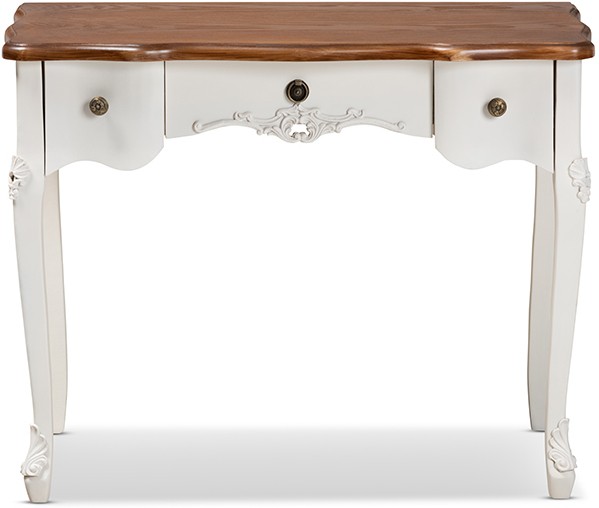 Sophie Classic Traditional French Country White And Brown Finished
