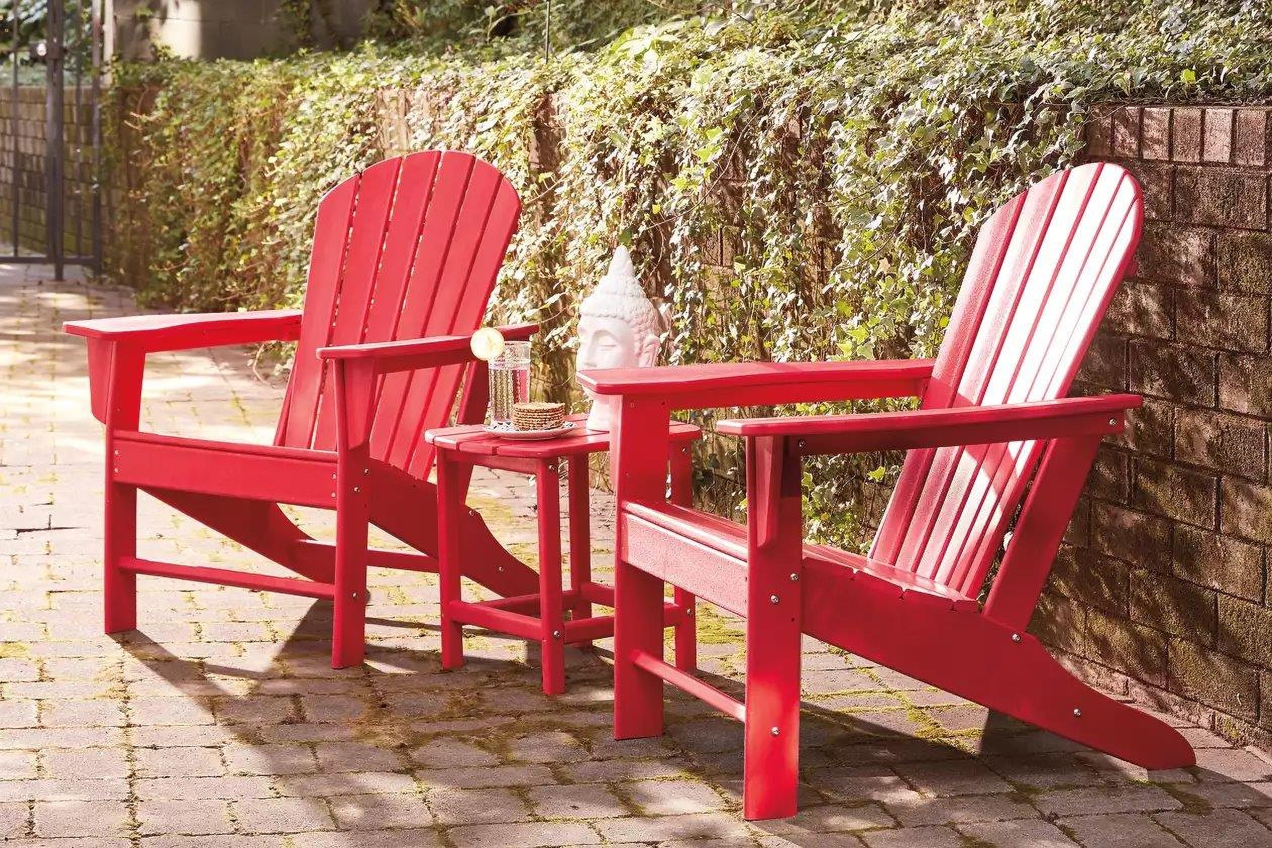 Sundown Treasure Red Outdoor Adirondack Chair - 1StopBedrooms.