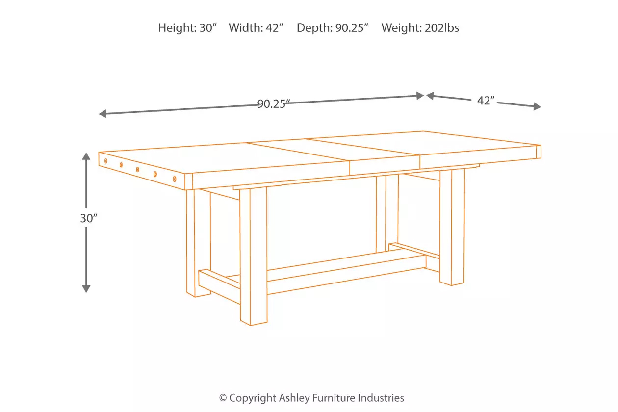 Tamilo Gray/Brown Rectangular Extendable Dining Room Set 1StopBedrooms.