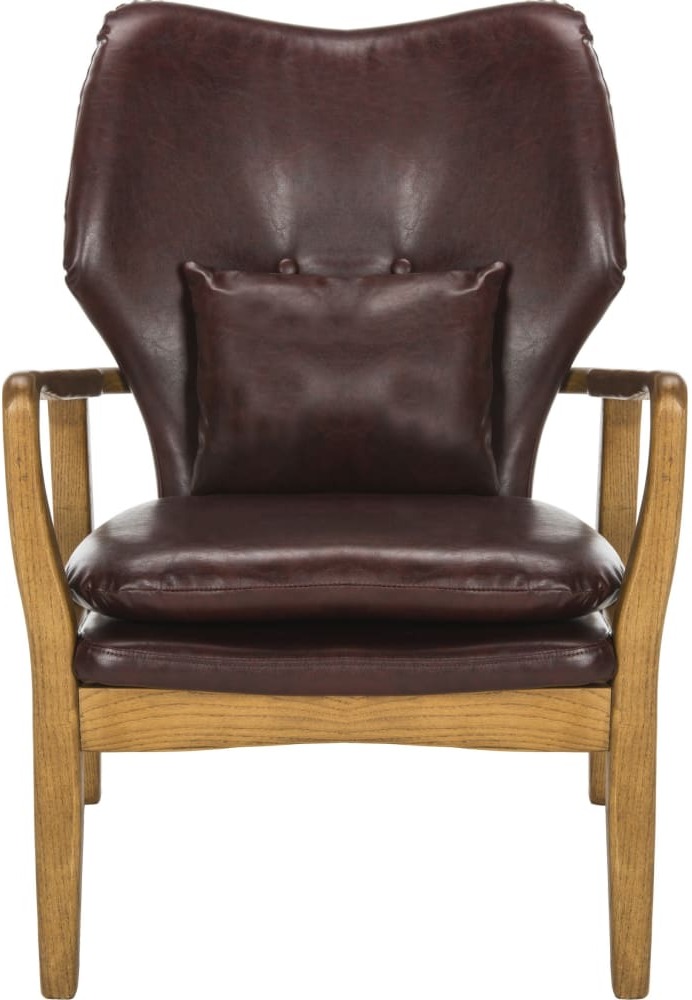 Tarly Burgundy & Black Accent Chair - 1StopBedrooms.