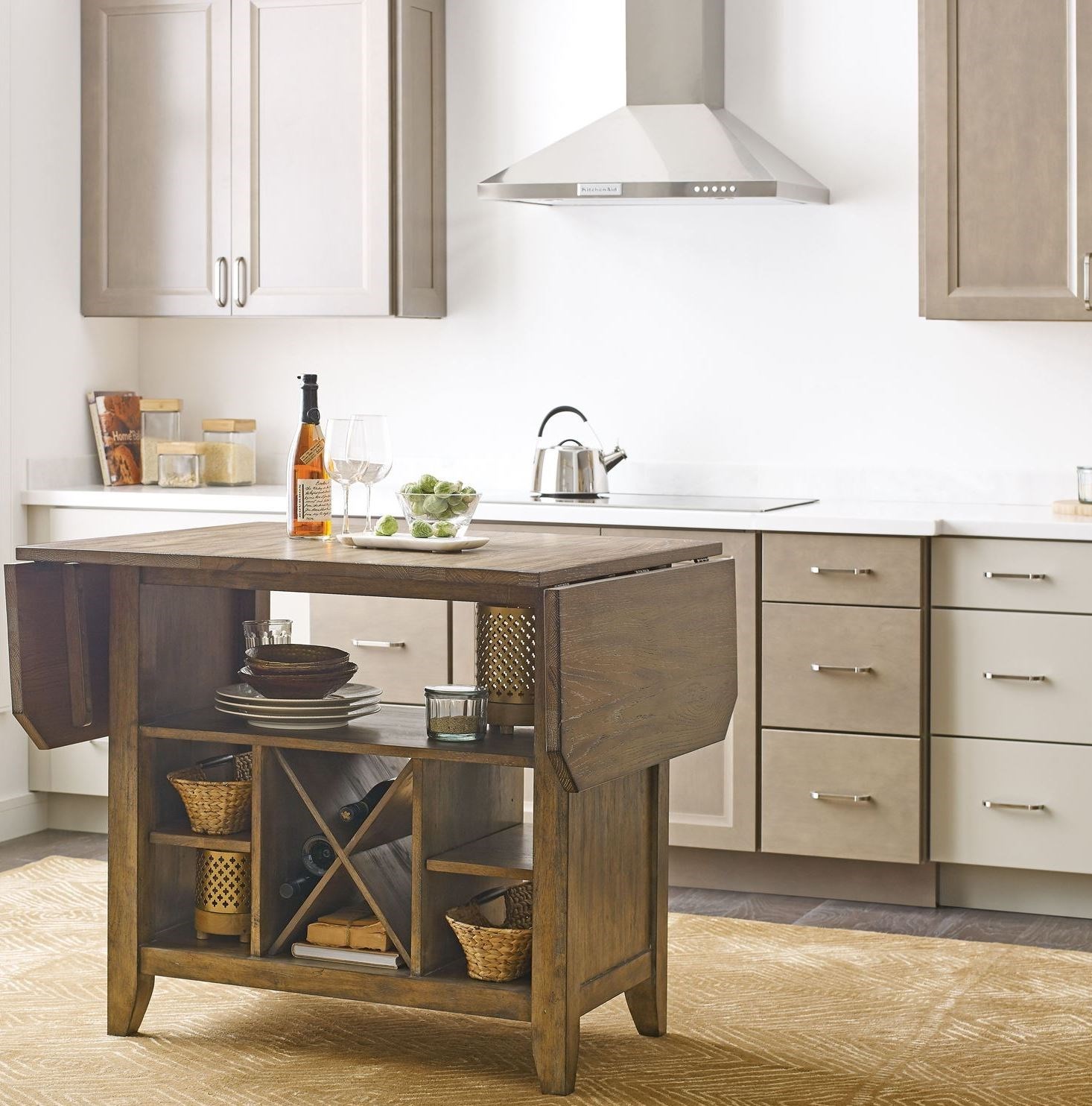 The Nook Oak Kitchen Island Set 1stopbedrooms The Nook Oak Kitchen Island Set