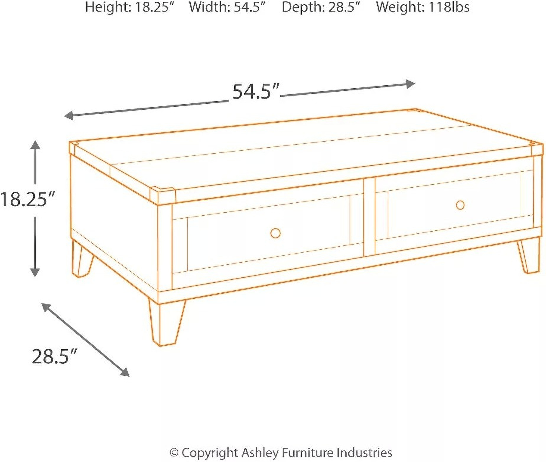 Todoe Dark Gray Lift Top Cocktail Table 1StopBedrooms.