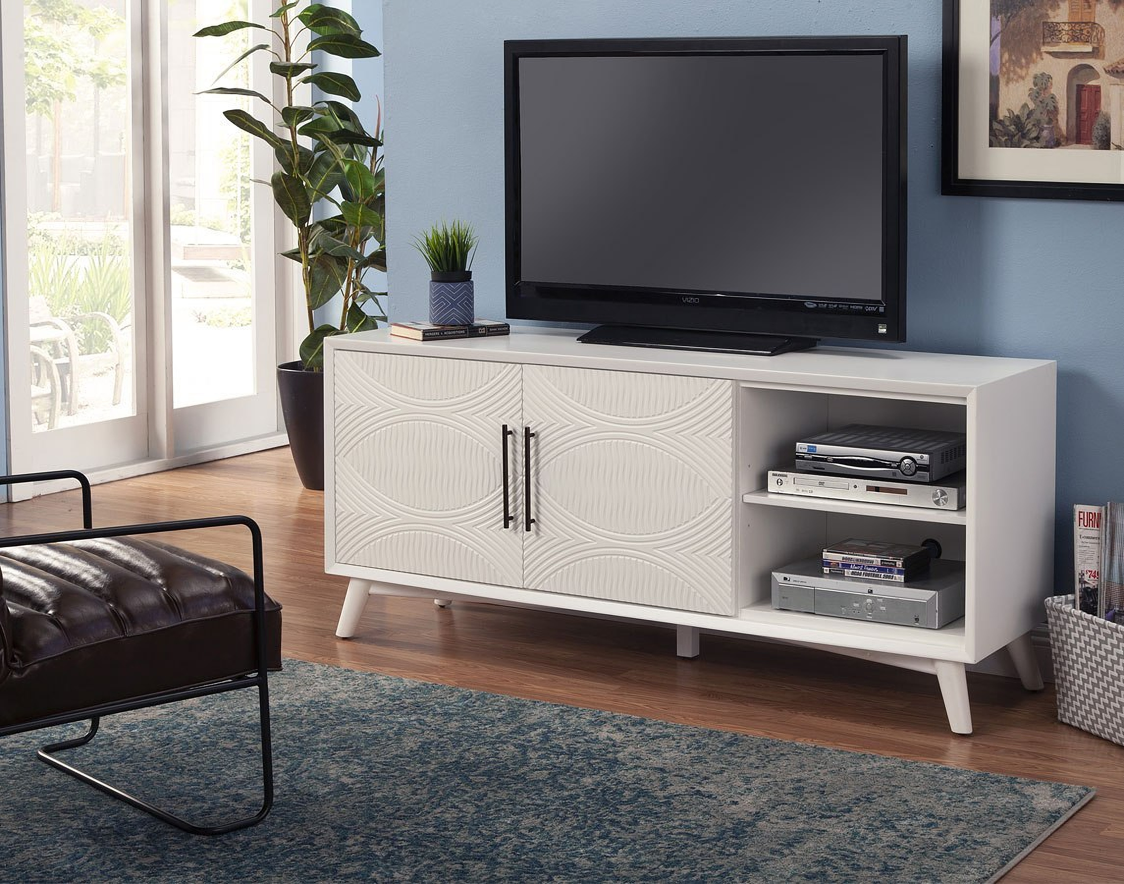 Tranquility White TV Console 1StopBedrooms.