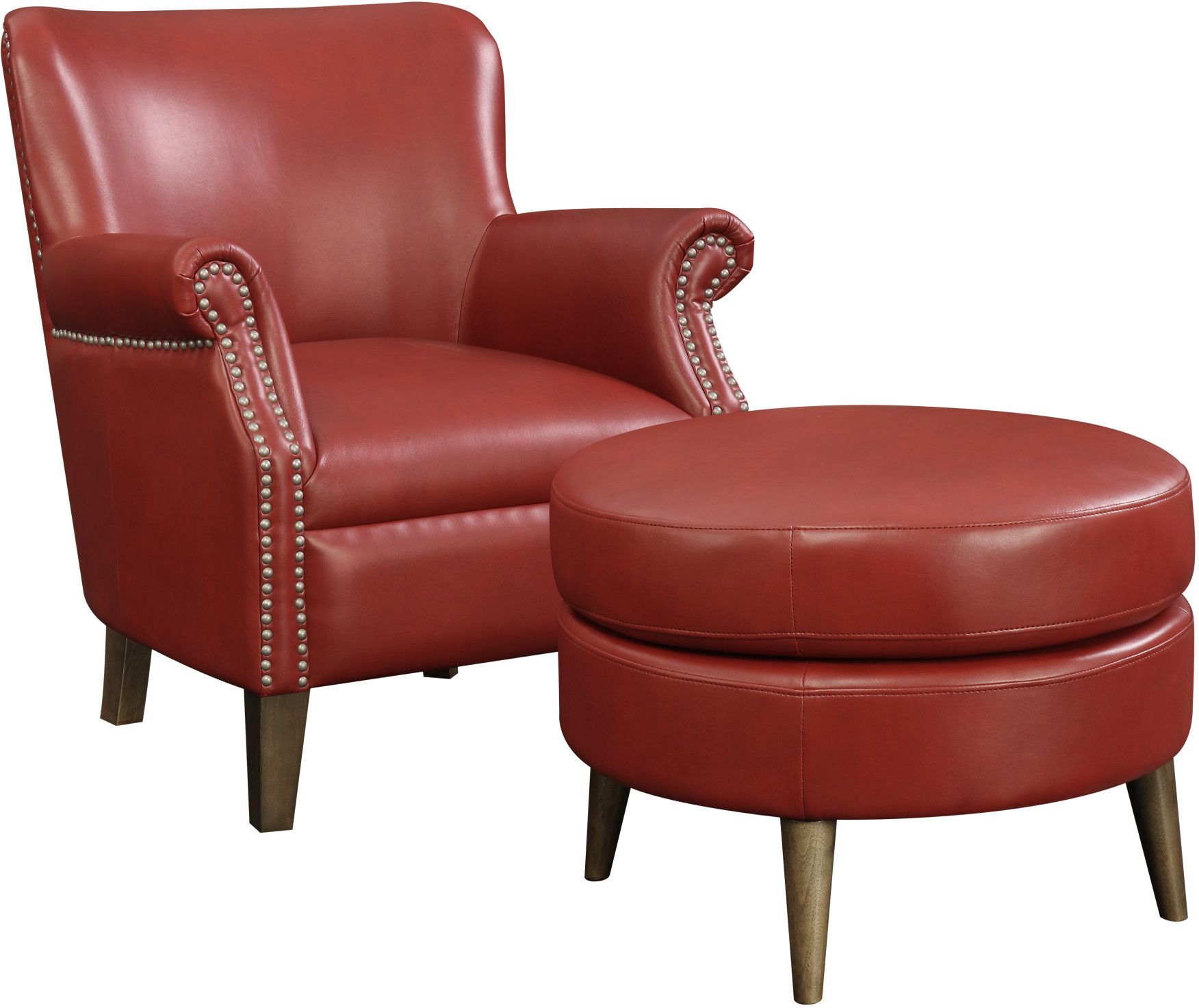 Oscar Red Accent Chair - 1StopBedrooms.