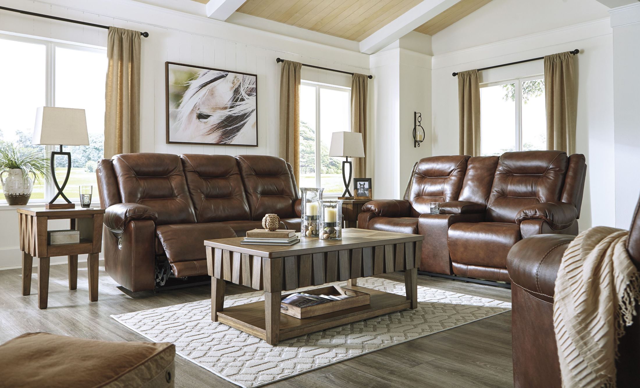 Golstone Canyon Power Reclining Living Room Set With Adjustable Headrest