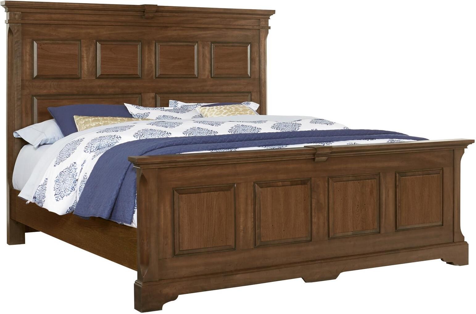 Vaughan Bassett Heritage King Mansion Bed In Amish Cherry 1stopbedrooms