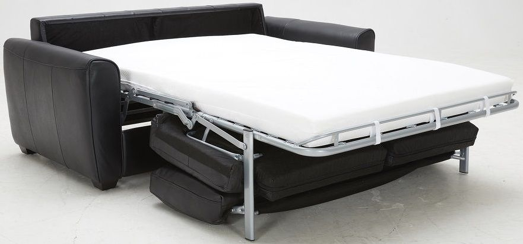 Ventura Black Leather Sofa Bed 1StopBedrooms.