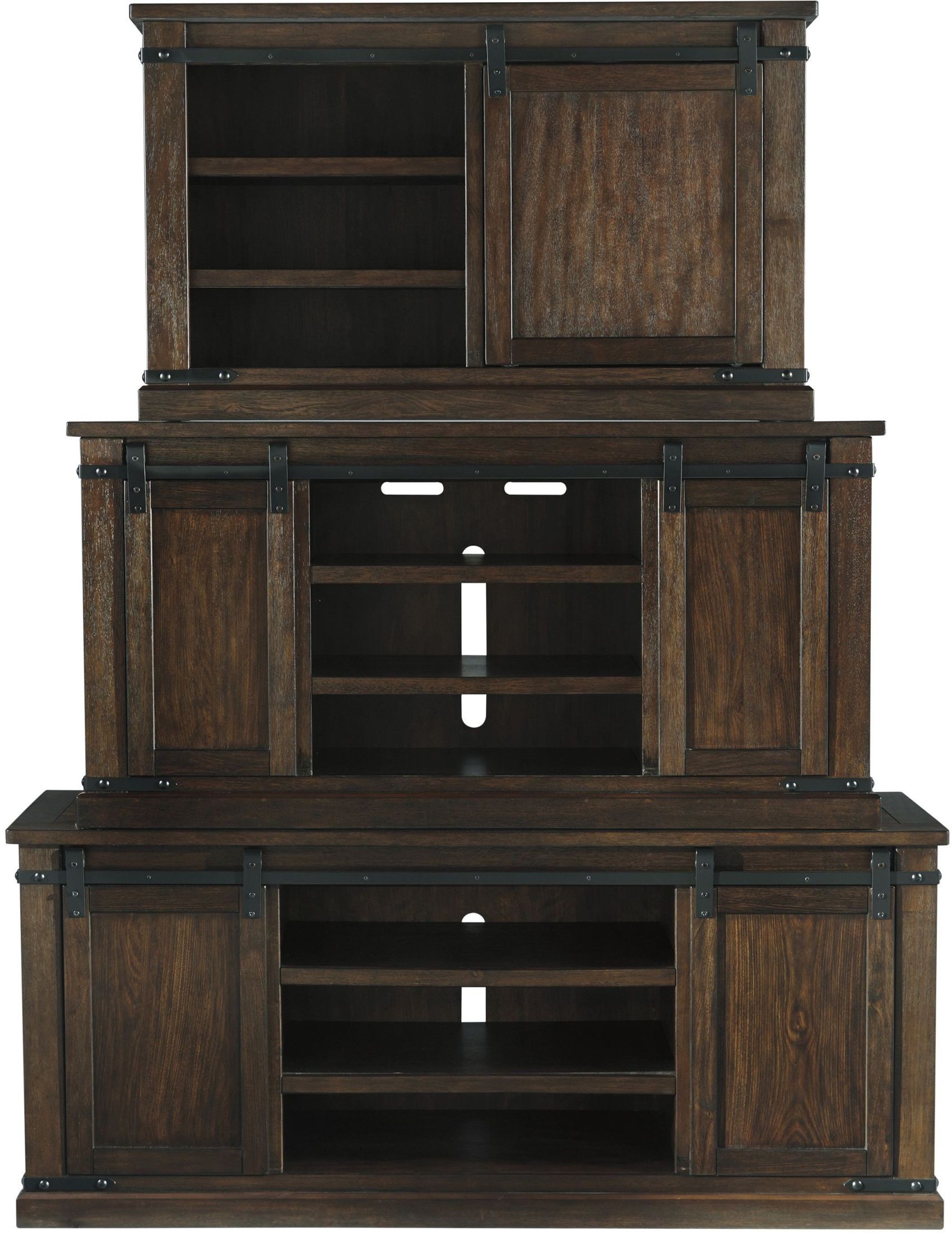 Budmore Rustic Brown Extra Large TV Stand - 1StopBedrooms.