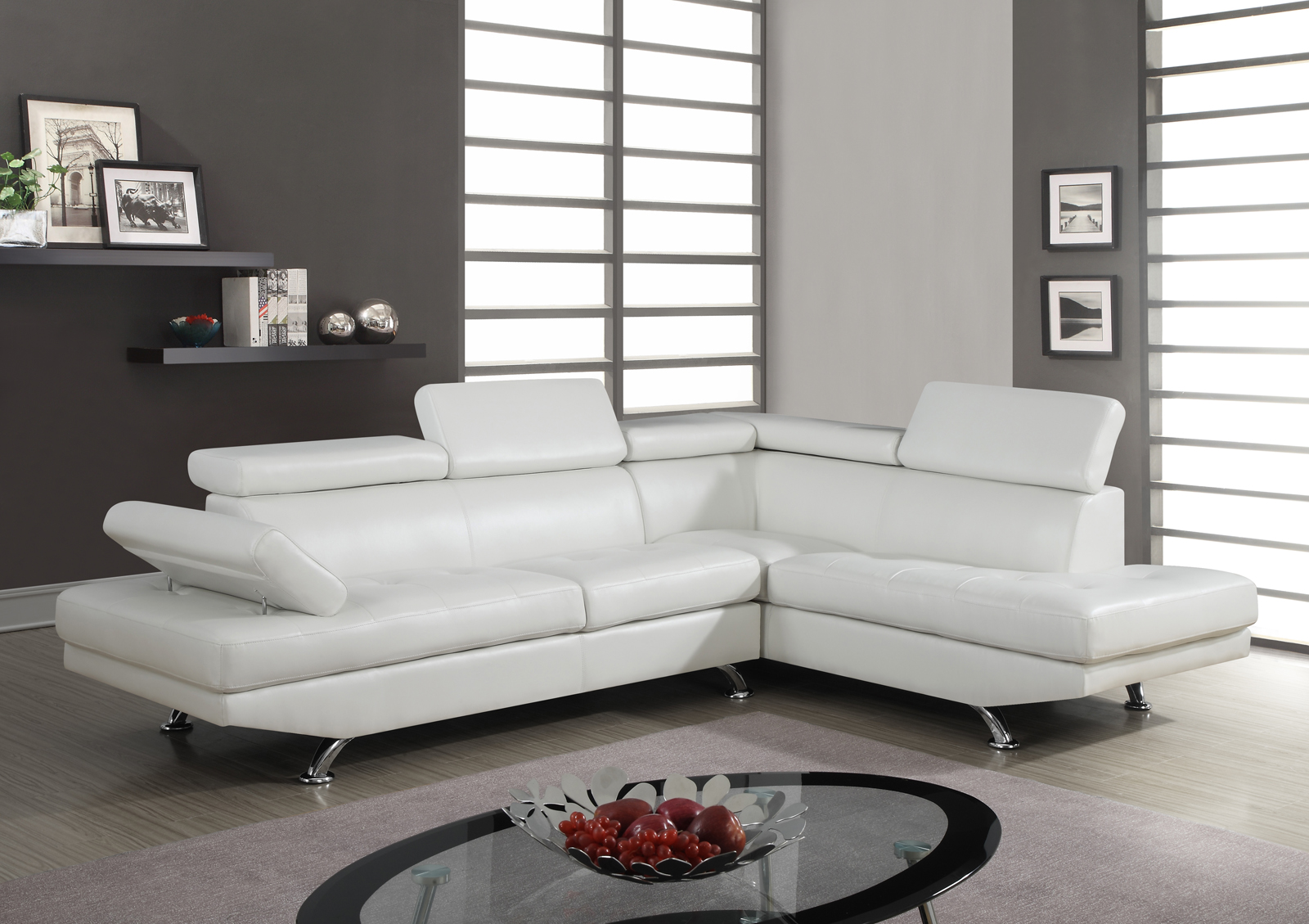 Global Furniture U9782 2 Piece Sectional In White 1stopbedrooms Global Furniture U9782 2 Piece Sectional In White Media Gallery