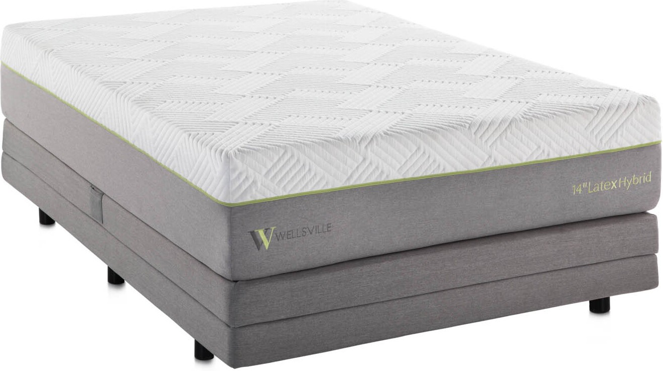wellsville latex hybrid mattress split queen
