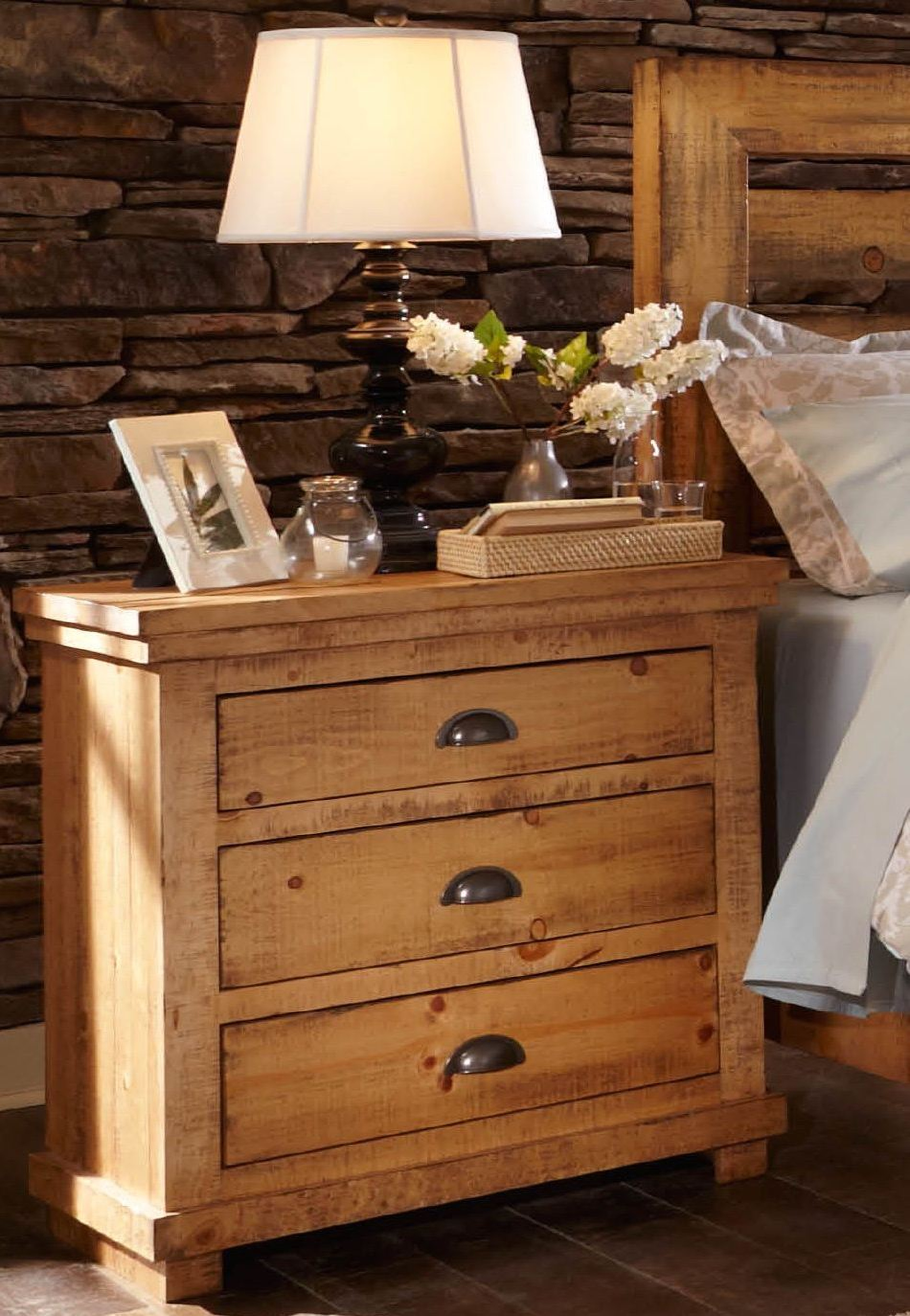 Willow Distressed Pine Slat Bedroom Set 1stopbedrooms