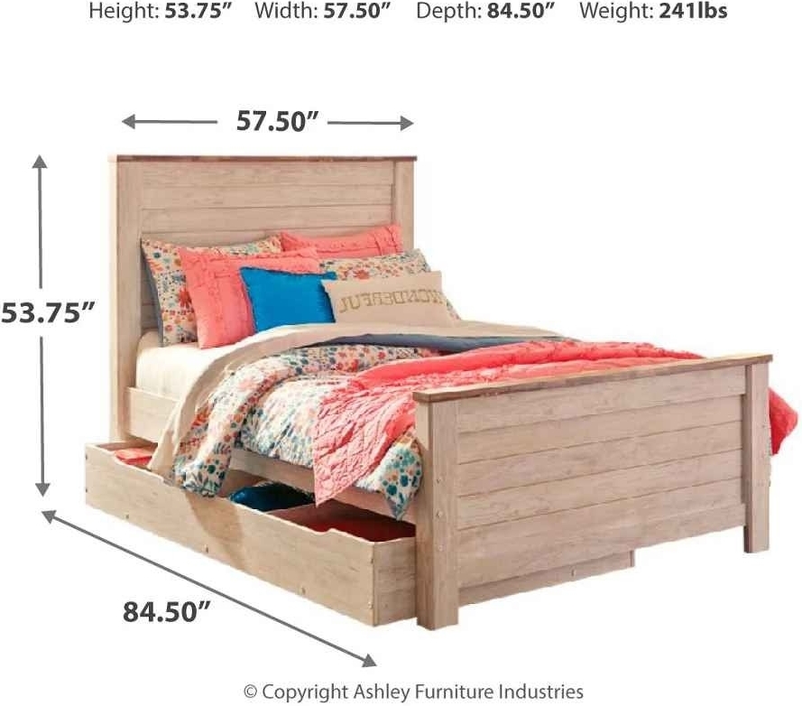 Willowton Whitewash Youth Storage Panel Bedroom Set 1stopbedrooms