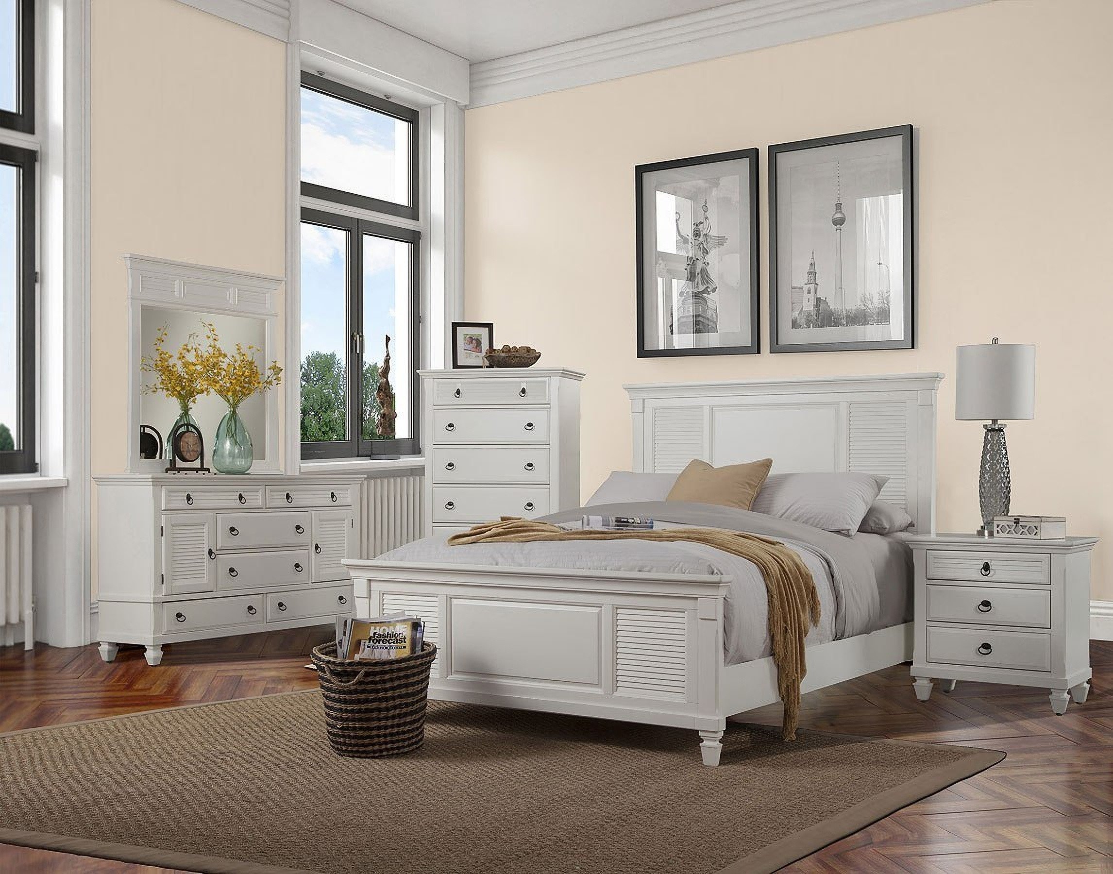 white shutter bedroom furniture
