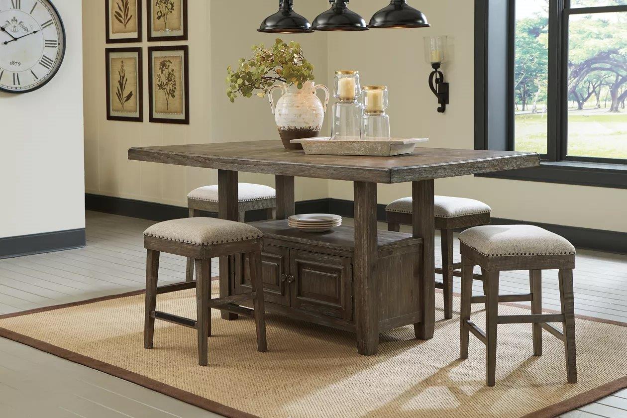 Wyndahl Rustic Brown Counter Height Dining Room Set