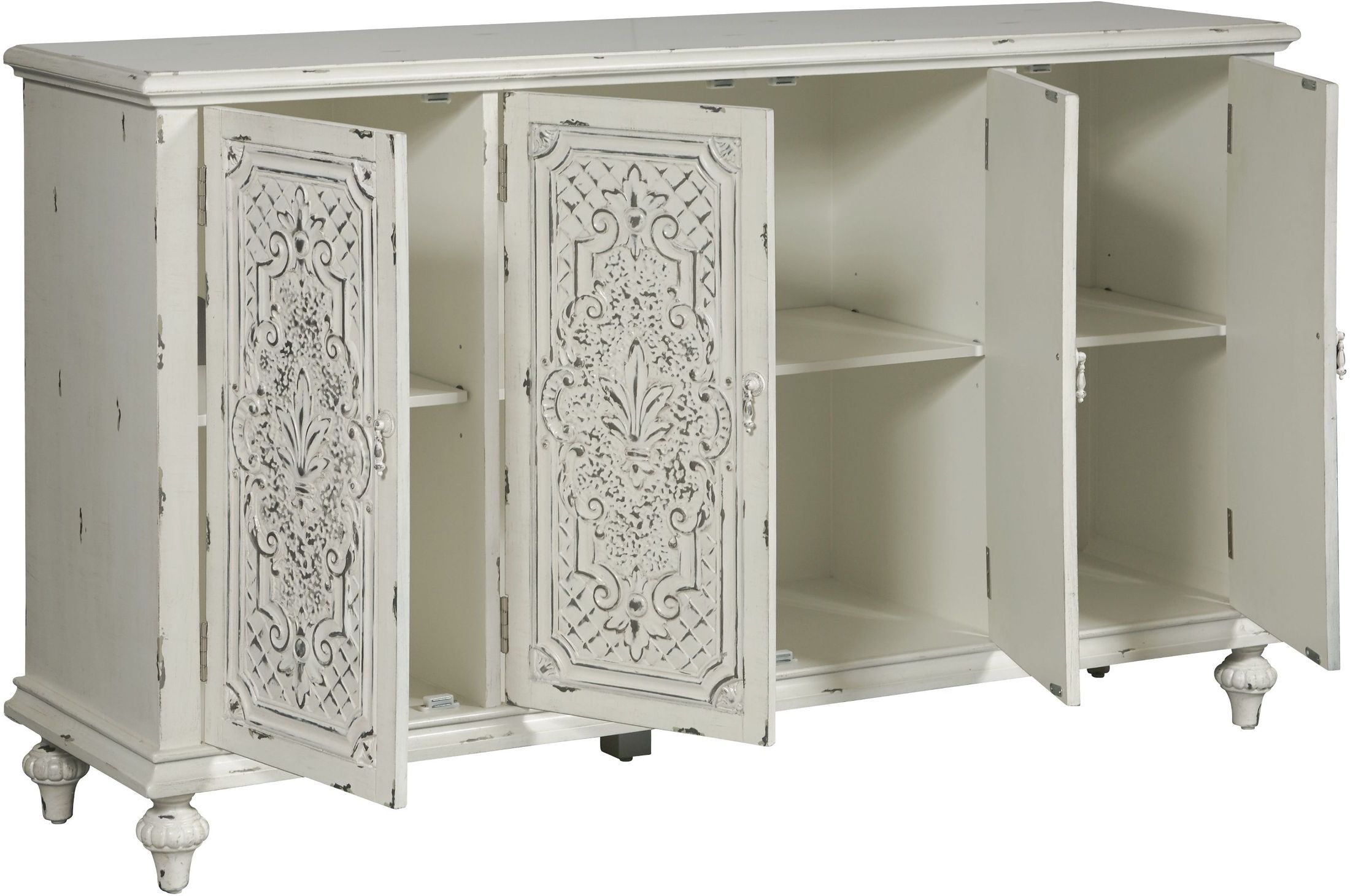 white dining room credenza