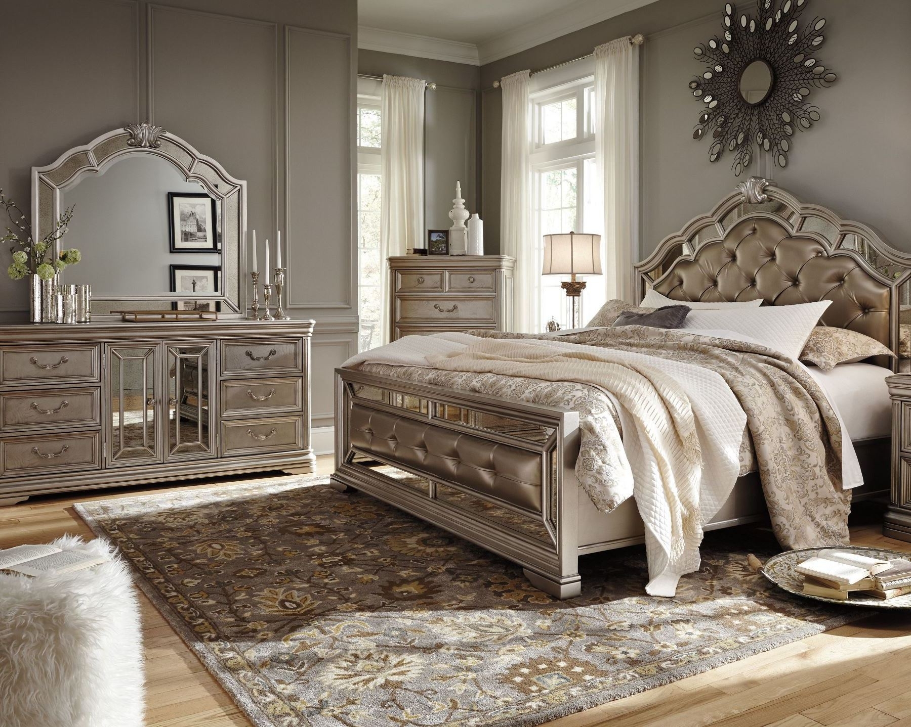 Fully upholstered, this tailored bed's slim silhouette, angled solid wood legs and welted details along the corners give it grace and polish. bedroom sets 1stopbedrooms care