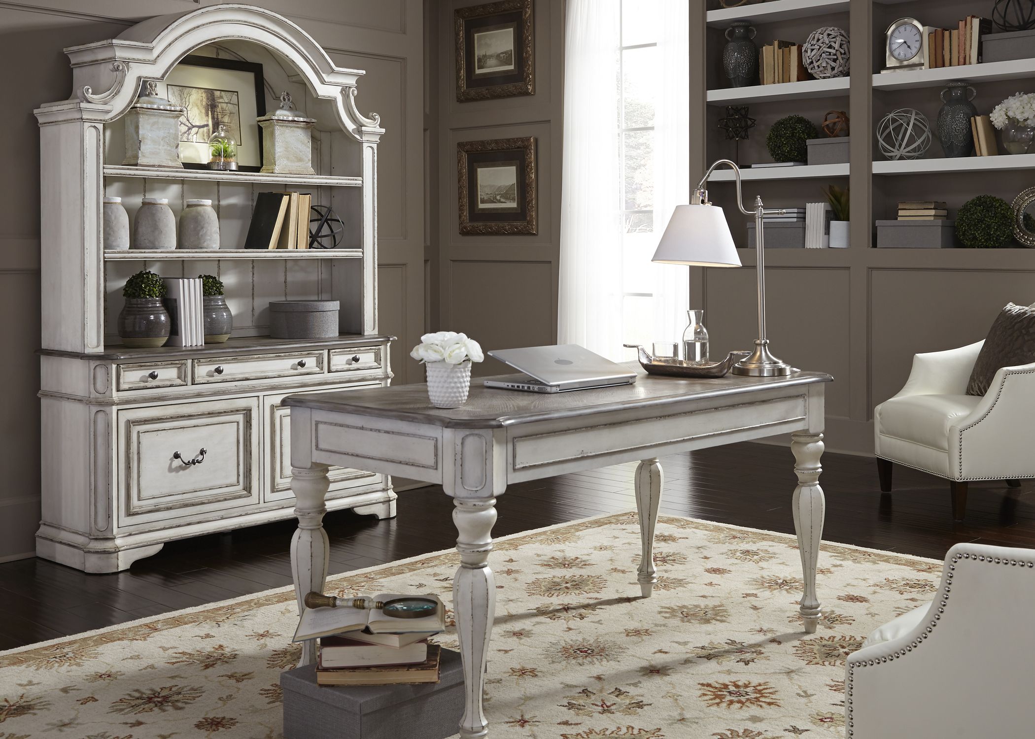 Magnolia Manor Antique White Home Office Set