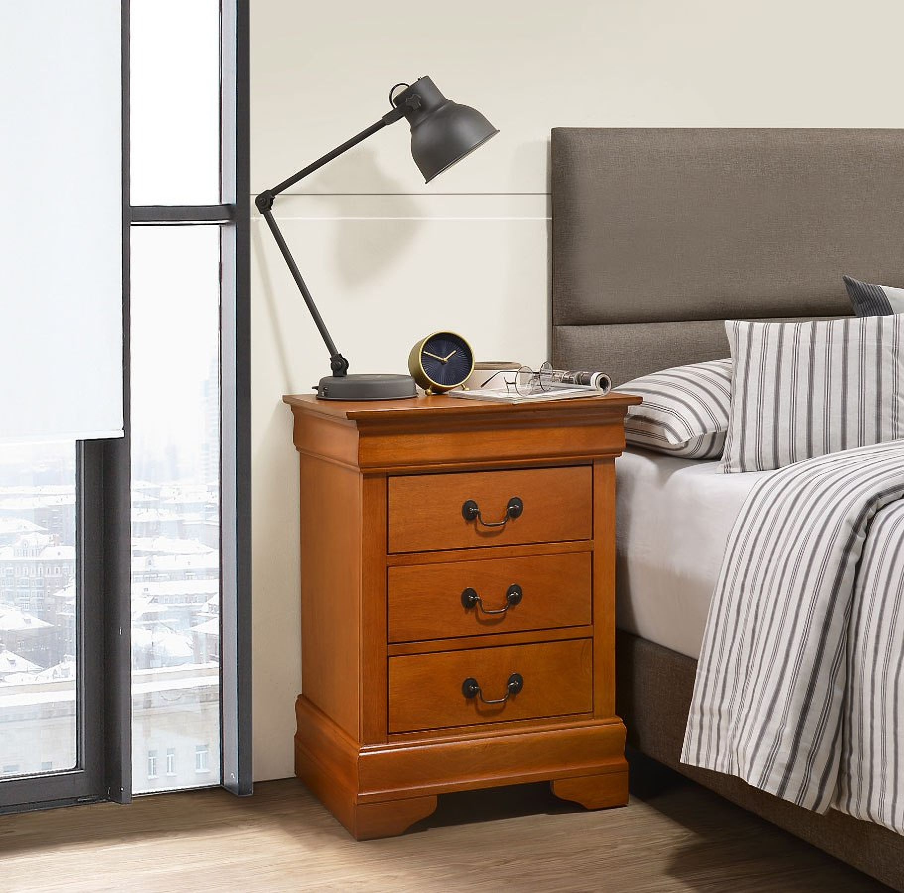 Realyn Two Tone 3 Drawer Nightstand 1StopBedrooms