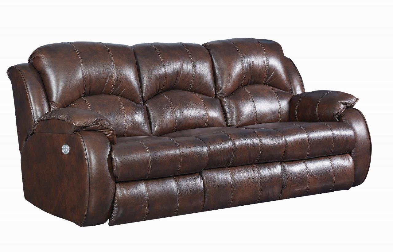Warnerton Chocolate Power Reclining Sofa 1stopbedrooms