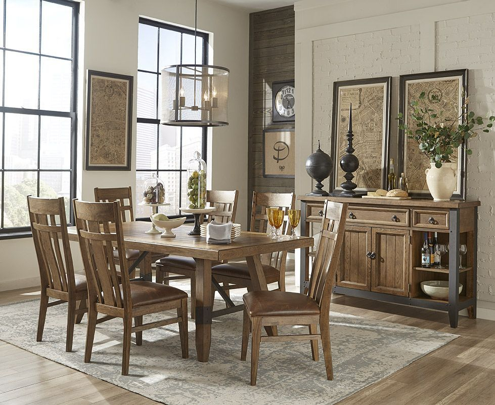 Savion Espresso Round Pedestal Extendable Dining Room Set 1StopBedrooms.