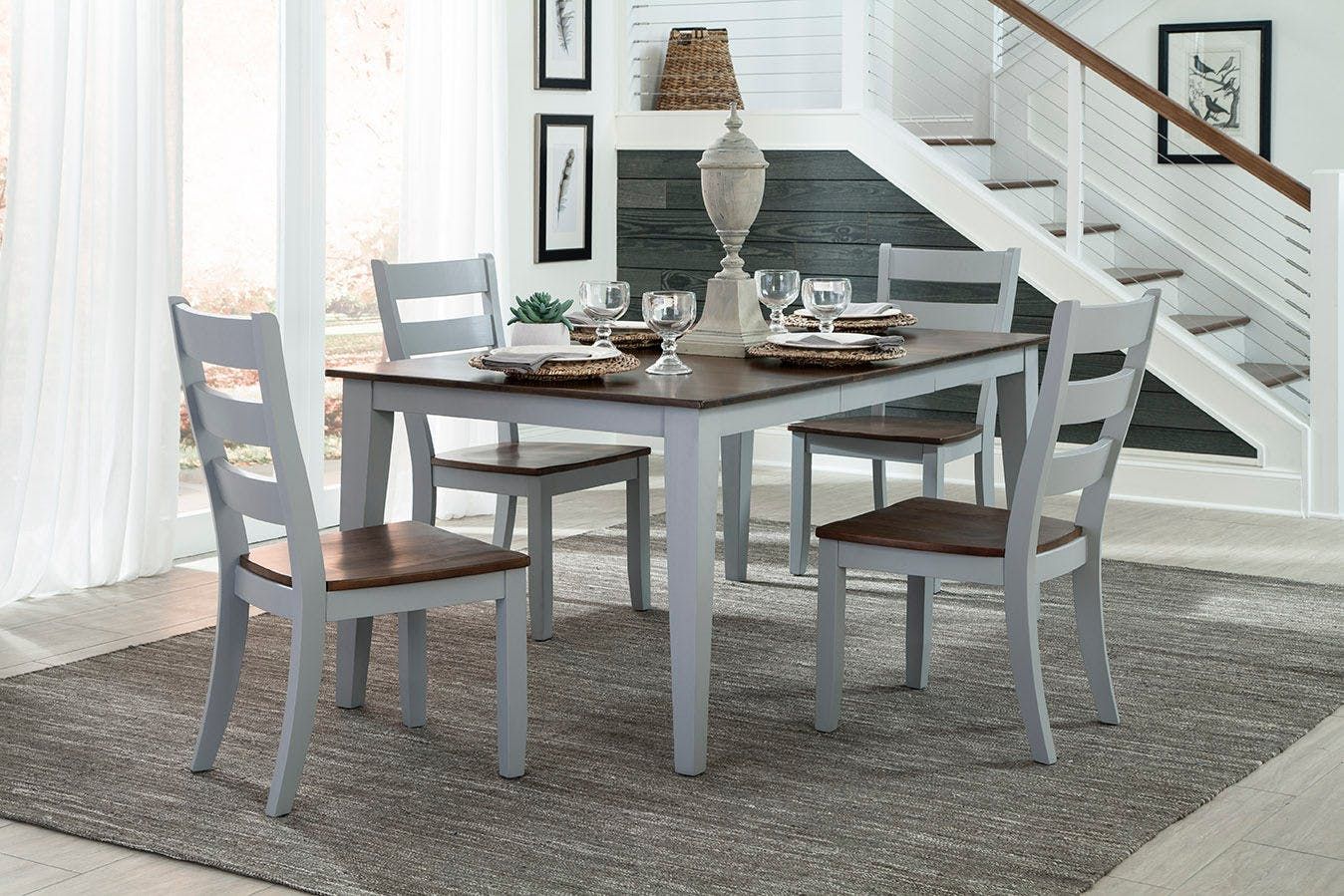 Mauna White Glass Top Round Dining Room Set 1StopBedrooms.