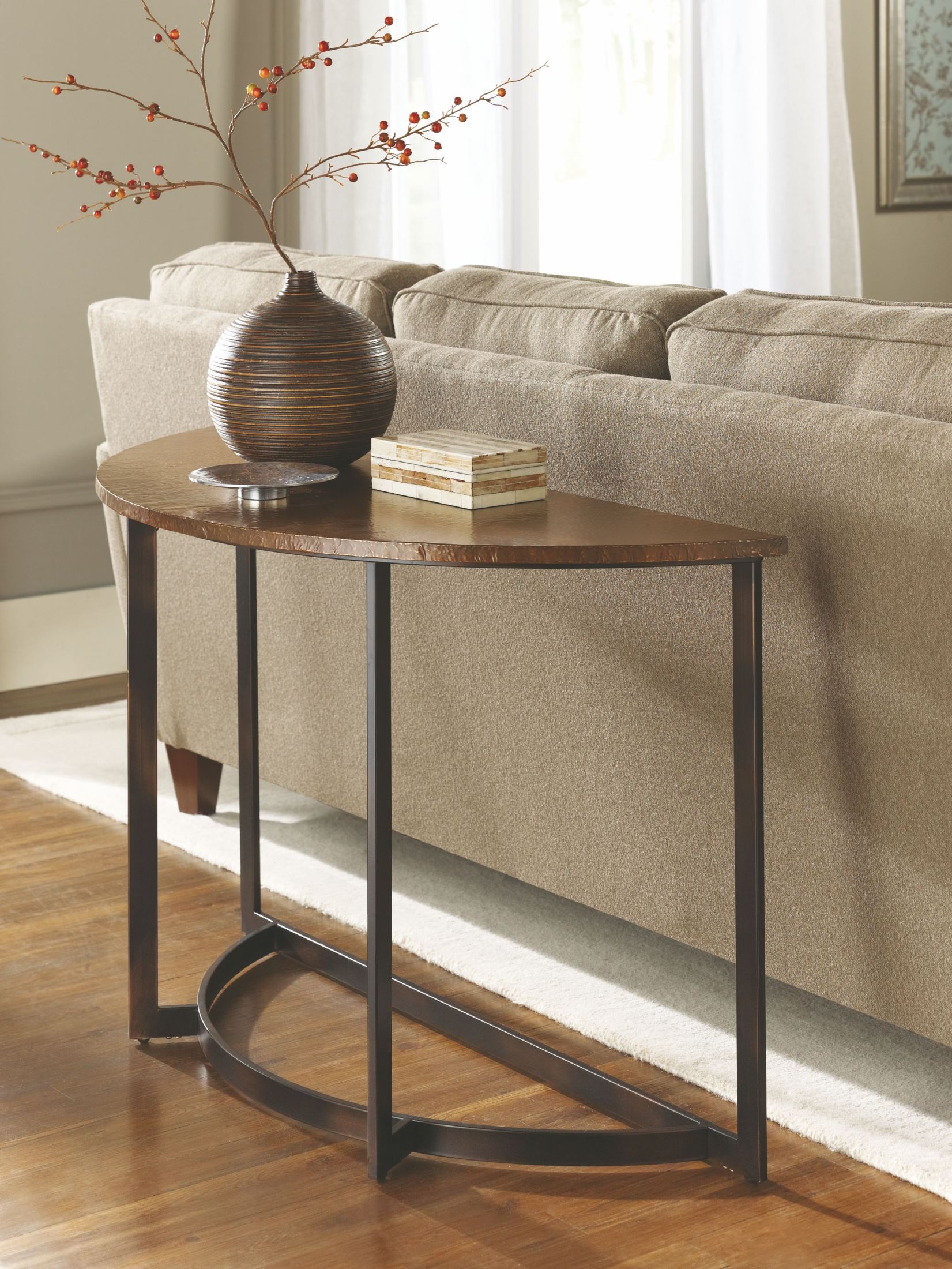 Signature Design by Ashley Johurst Grayish Brown Sofa Table Johurst